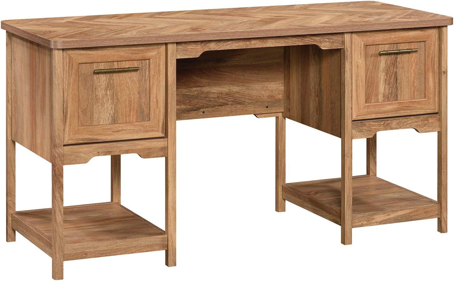 Sindoori Mango Wood Desk with Drawers and Filing Cabinet