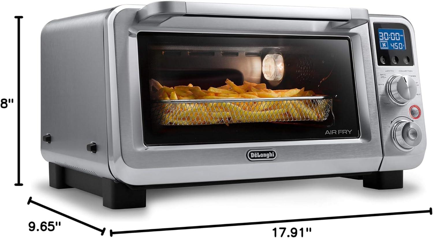 De'Longhi Livenza 0.5 Cubic Feet Capacity Air Fry Convection Oven