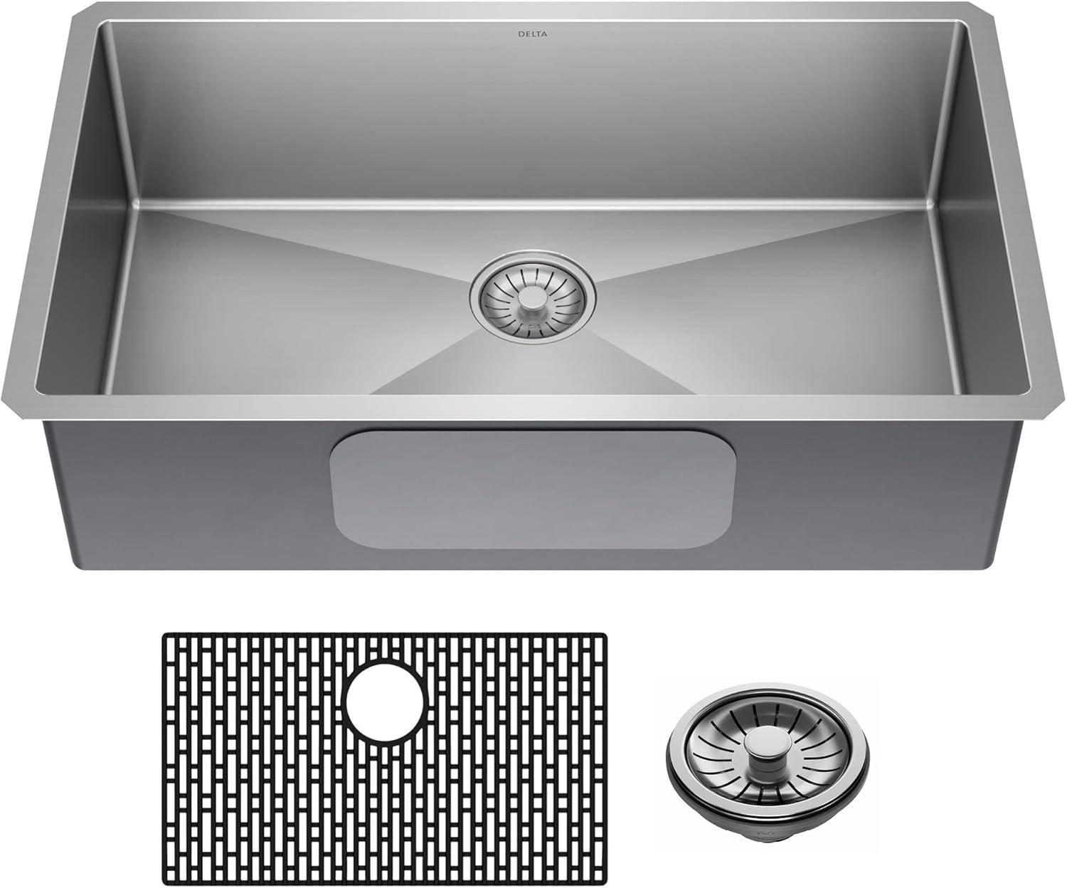 Delta 32" Stainless Steel Single Bowl Undermount Kitchen Sink