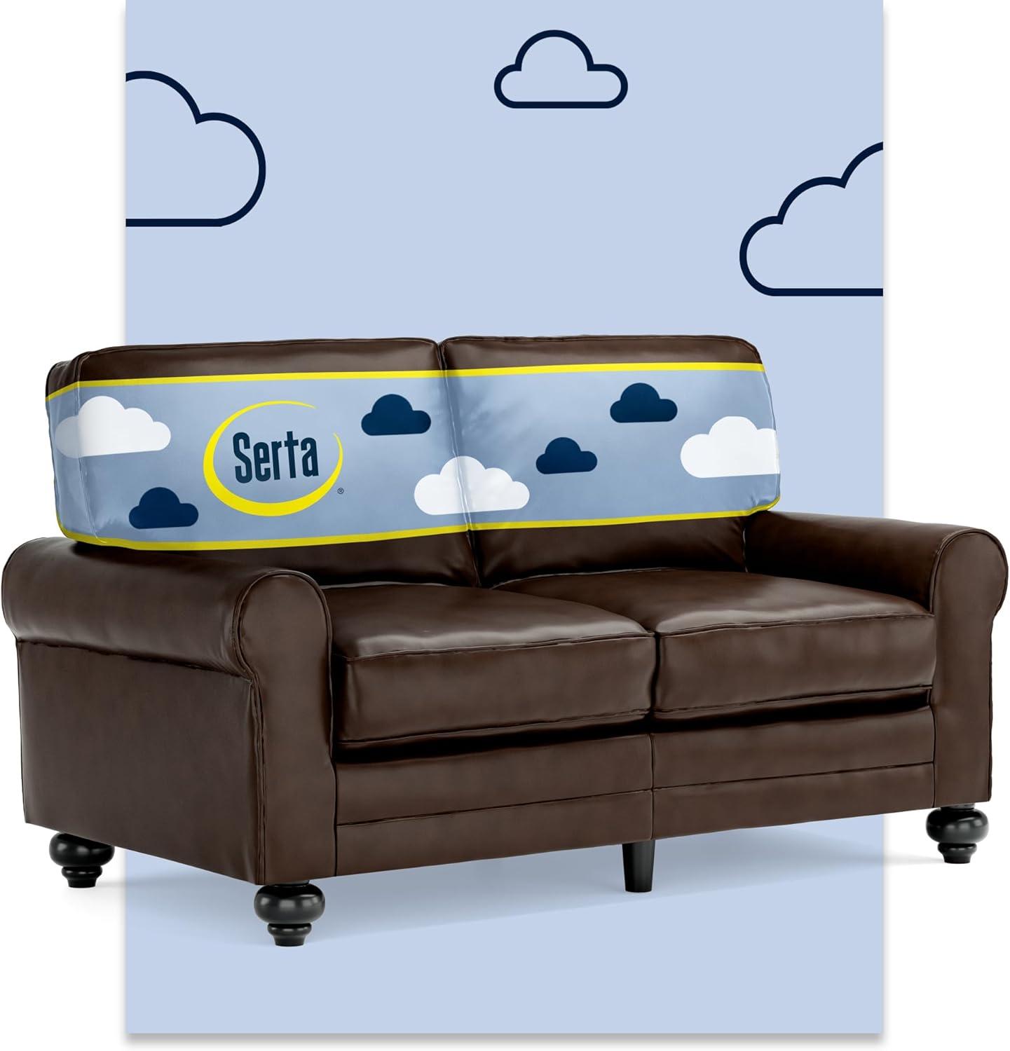 Serta Serta Copenhagen 61" Loveseat for Two People, Pillowed Back Cushions and Rounded Arms