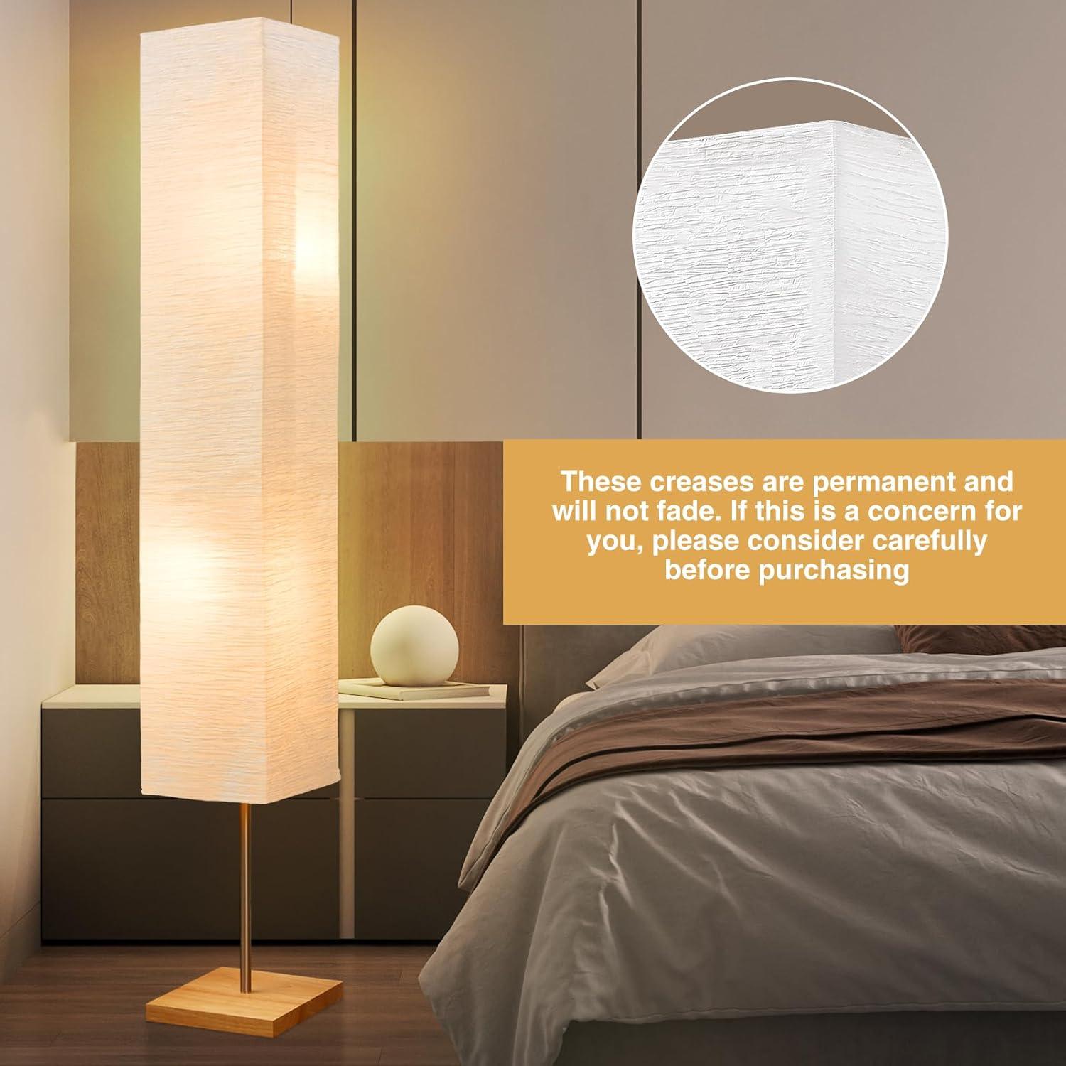 65"Floor Lamp for Living Room,3 Way Dimmable,Corner for Bedroom, Office& Living Room(Bulbs Included)