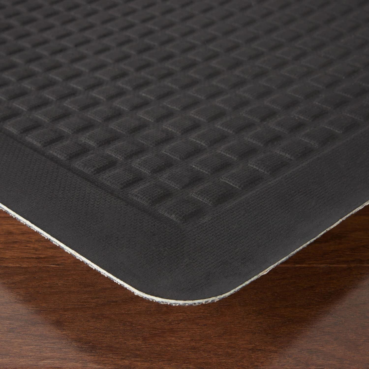 Gray Trellis Memory Foam Anti-Fatigue Kitchen Mat