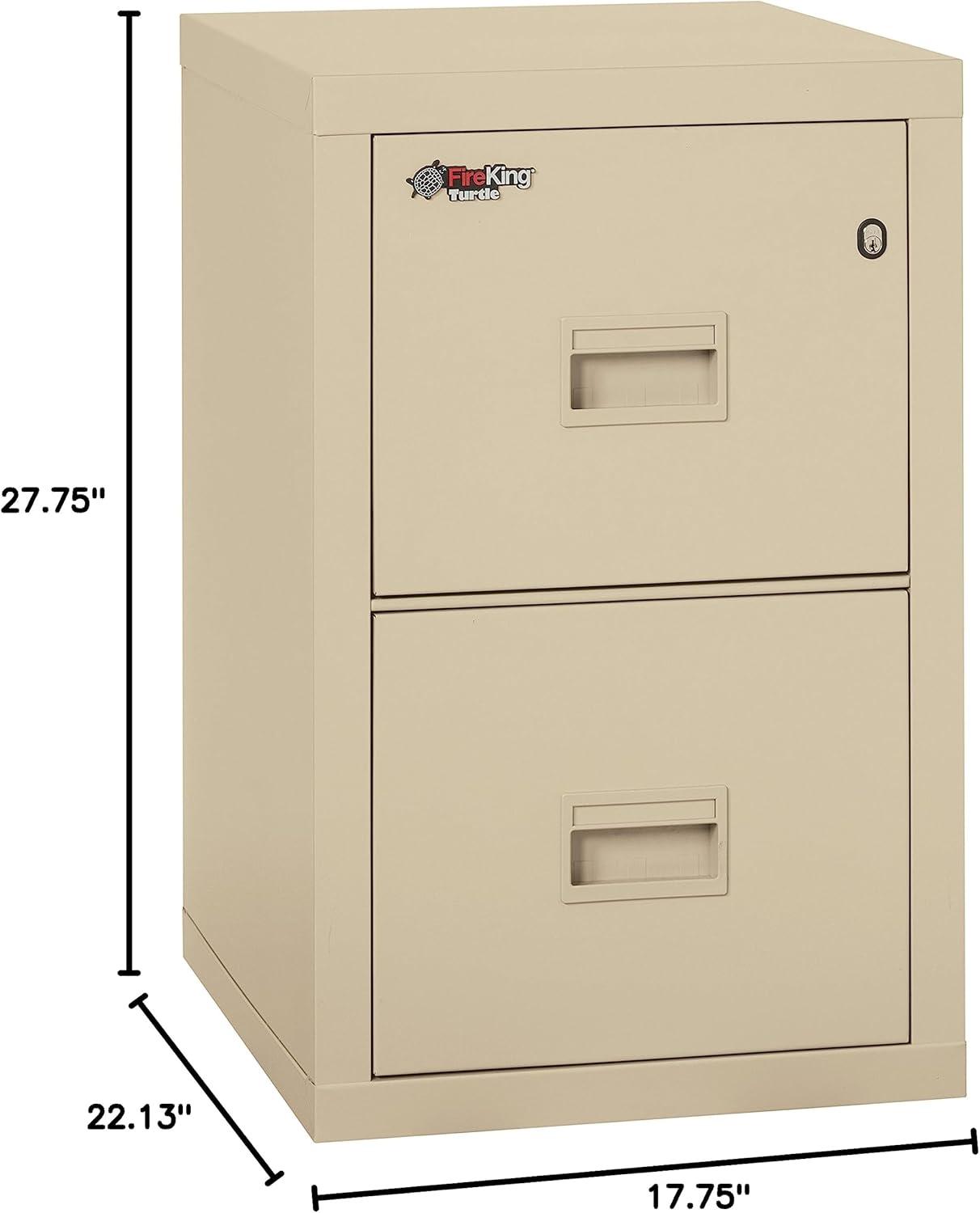 Turtle Fireproof 17.75'' Wide 2 -Drawer Steel File Cabinet