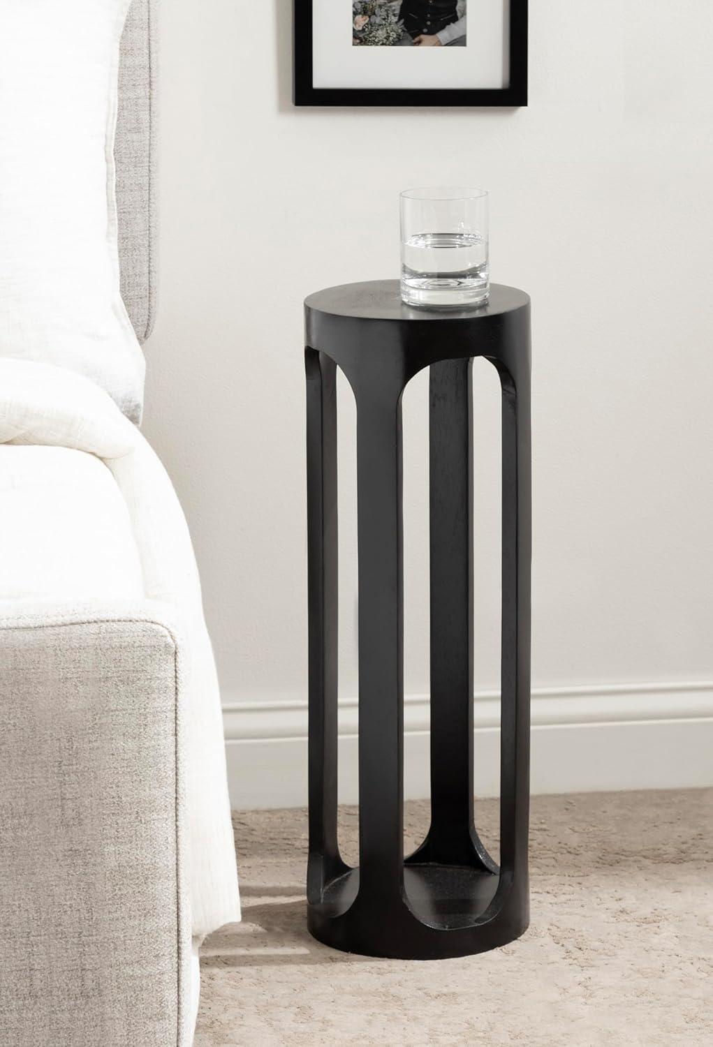 Kate and Laurel Dahl Wood Drink Table, 8x8x23, Black