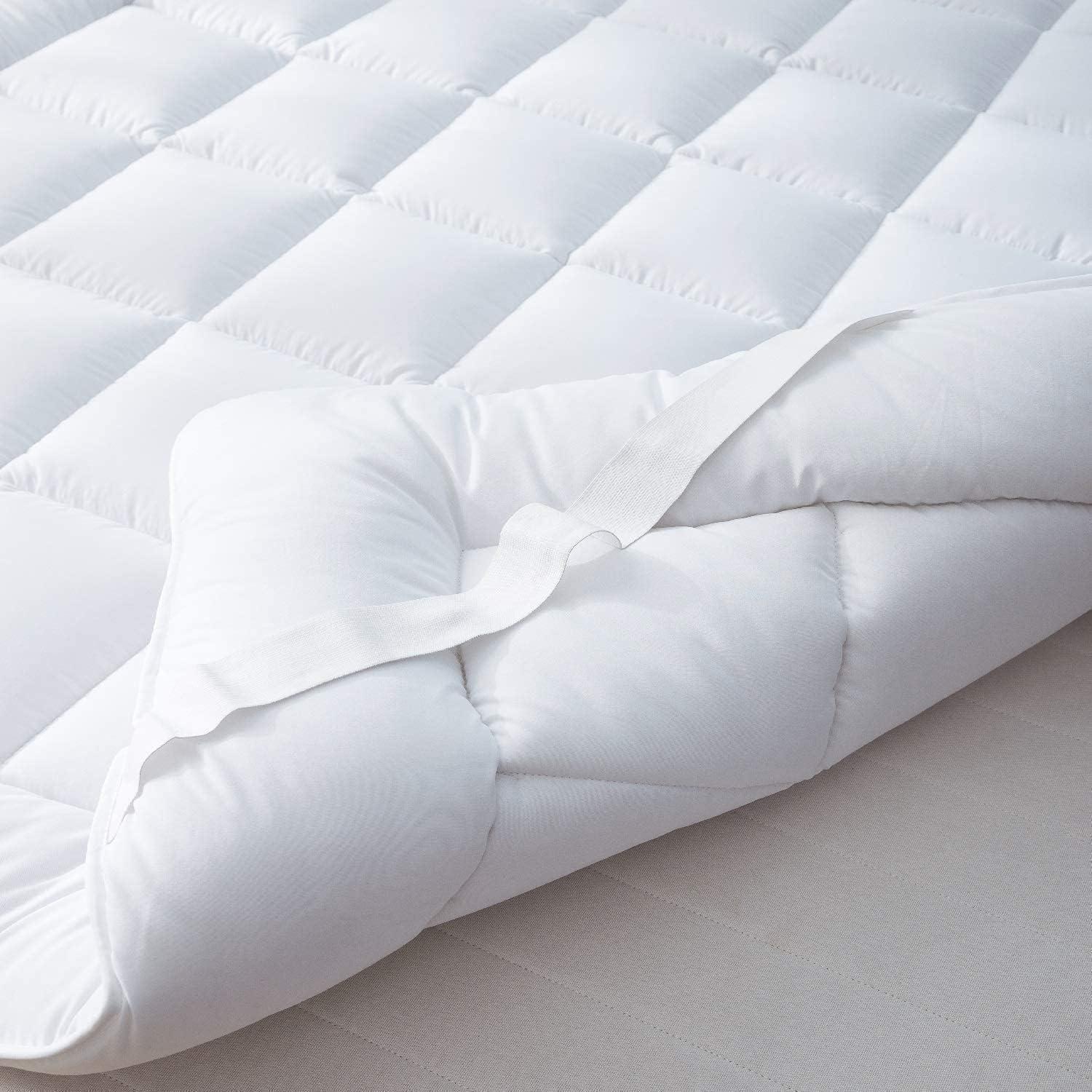 Twin White Down Alternative Quilted Mattress Topper