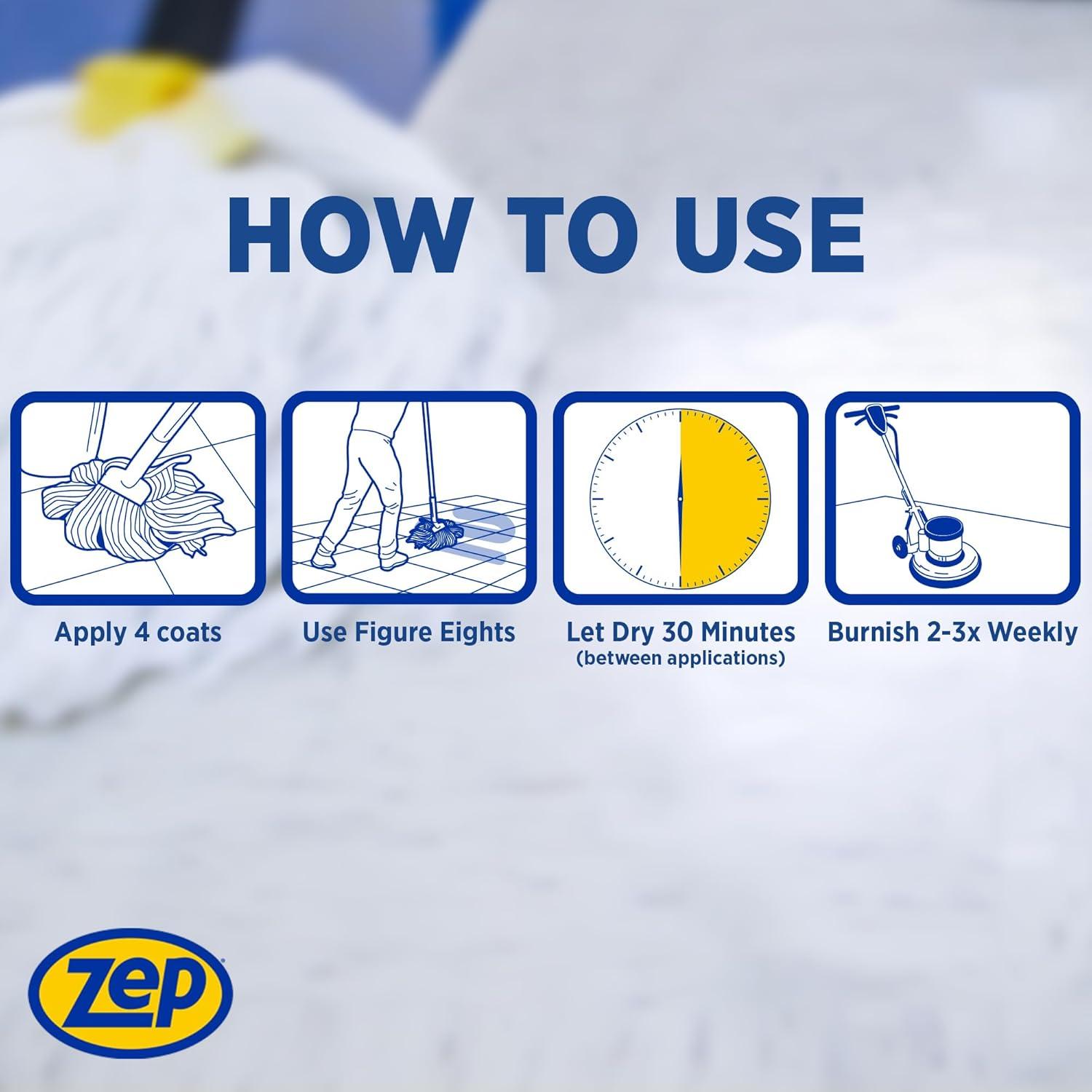 ZEP Zep Wet-Look Floor Polish – Enhances Hard Floor Appearance –- 5 gal (1 Pail)