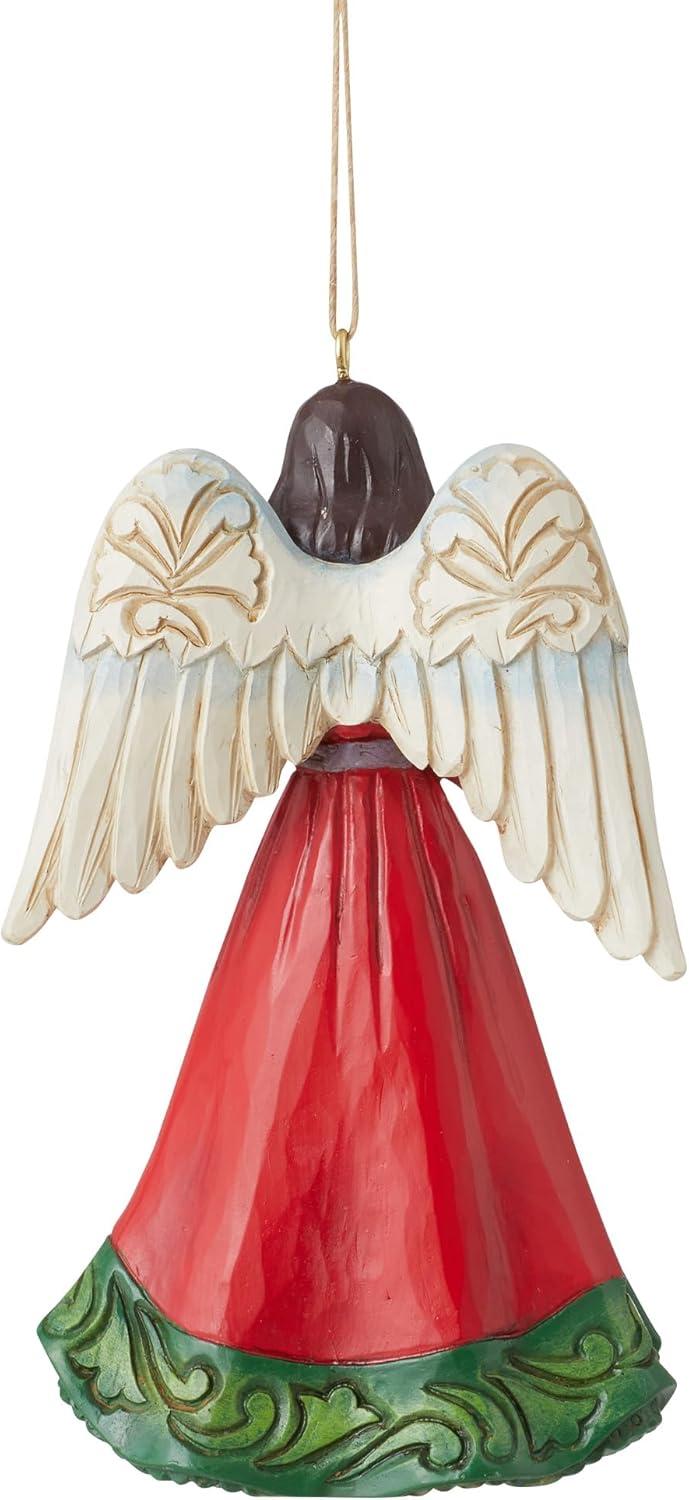 Heartwood Creek Christmas Angel Ornament with Holly and Cardinals