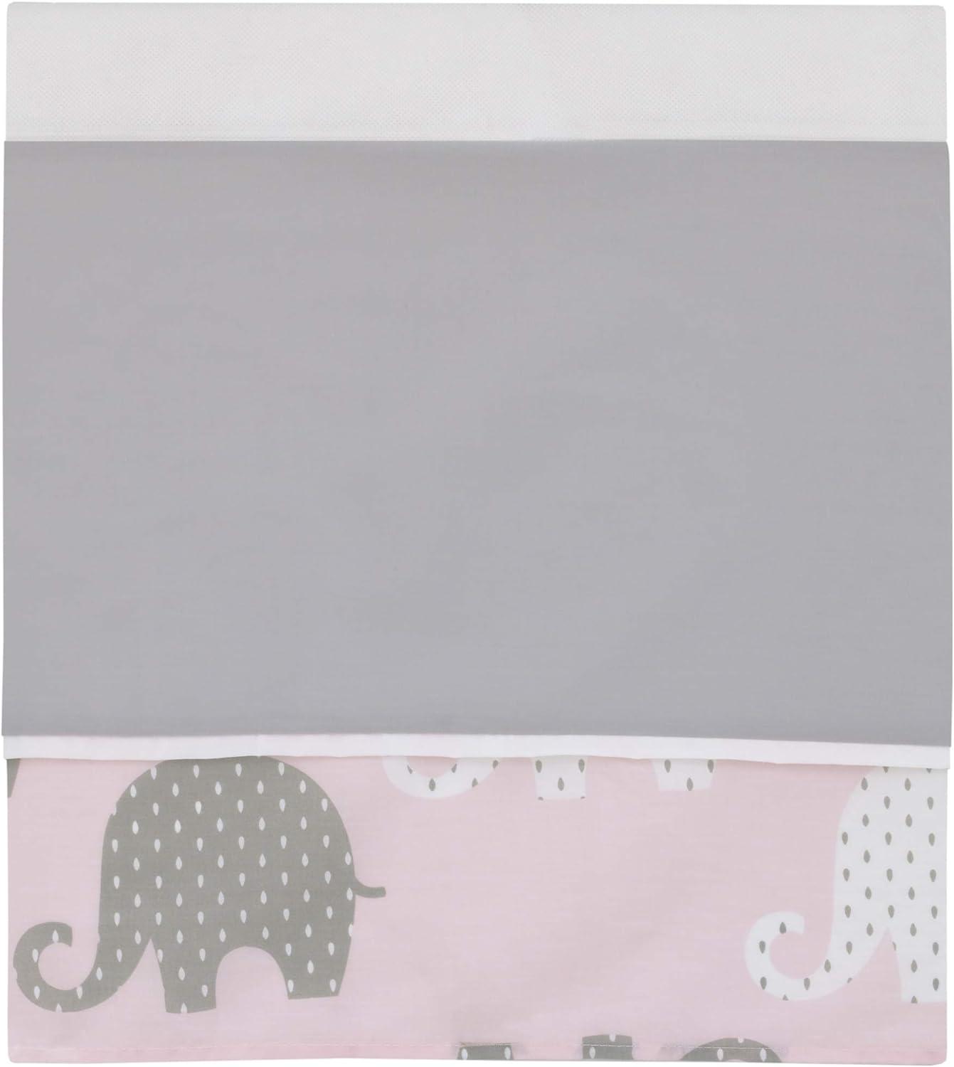 NoJo The Dreamer Pink and Grey Elephant 8 Piece Nursery Crib Bedding Set