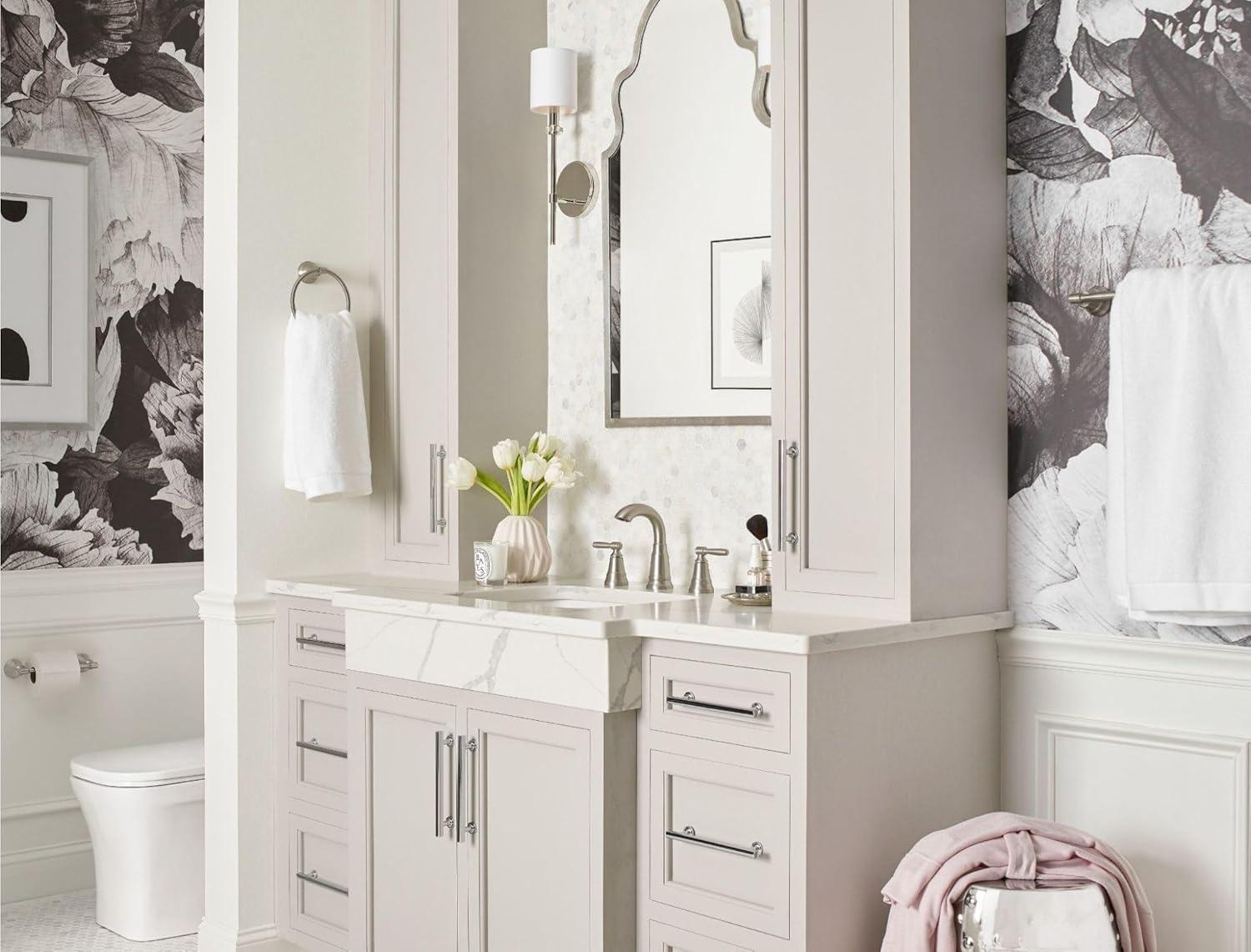 Moen Halle Brushed Nickel Moen MY0318BN Halle 18-inch Single Towel Bar, MY0318BN