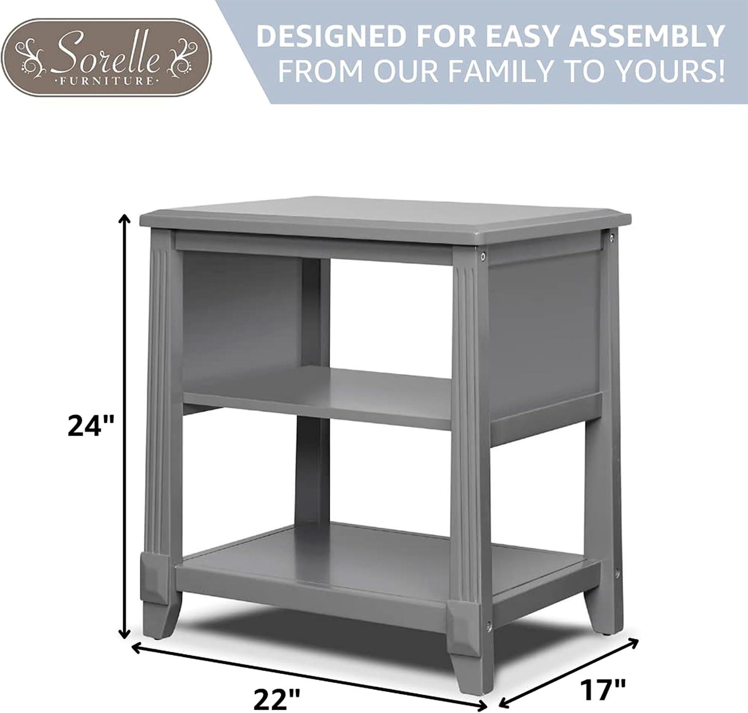 Sorelle Berkley Nightstand Chest Gray