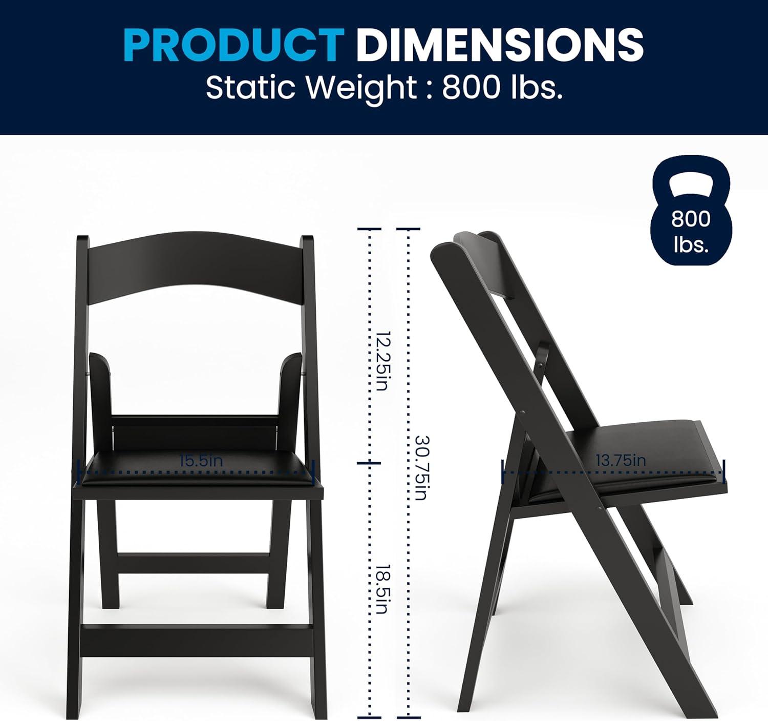 Hercules Resin Folding Chair - 800LB Weight Capacity Event Chair