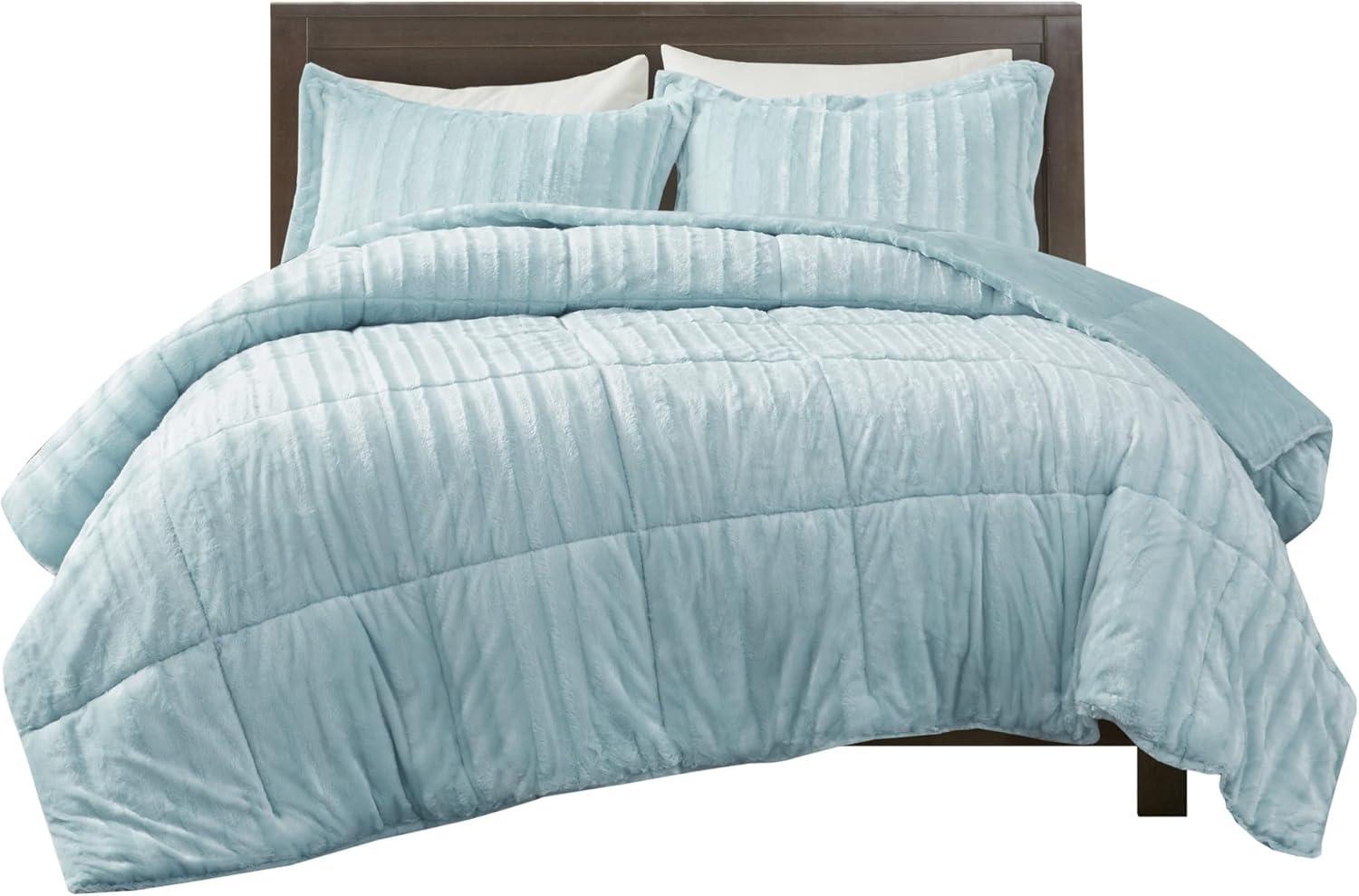 Faux Fur 3 Piece Comforter Set