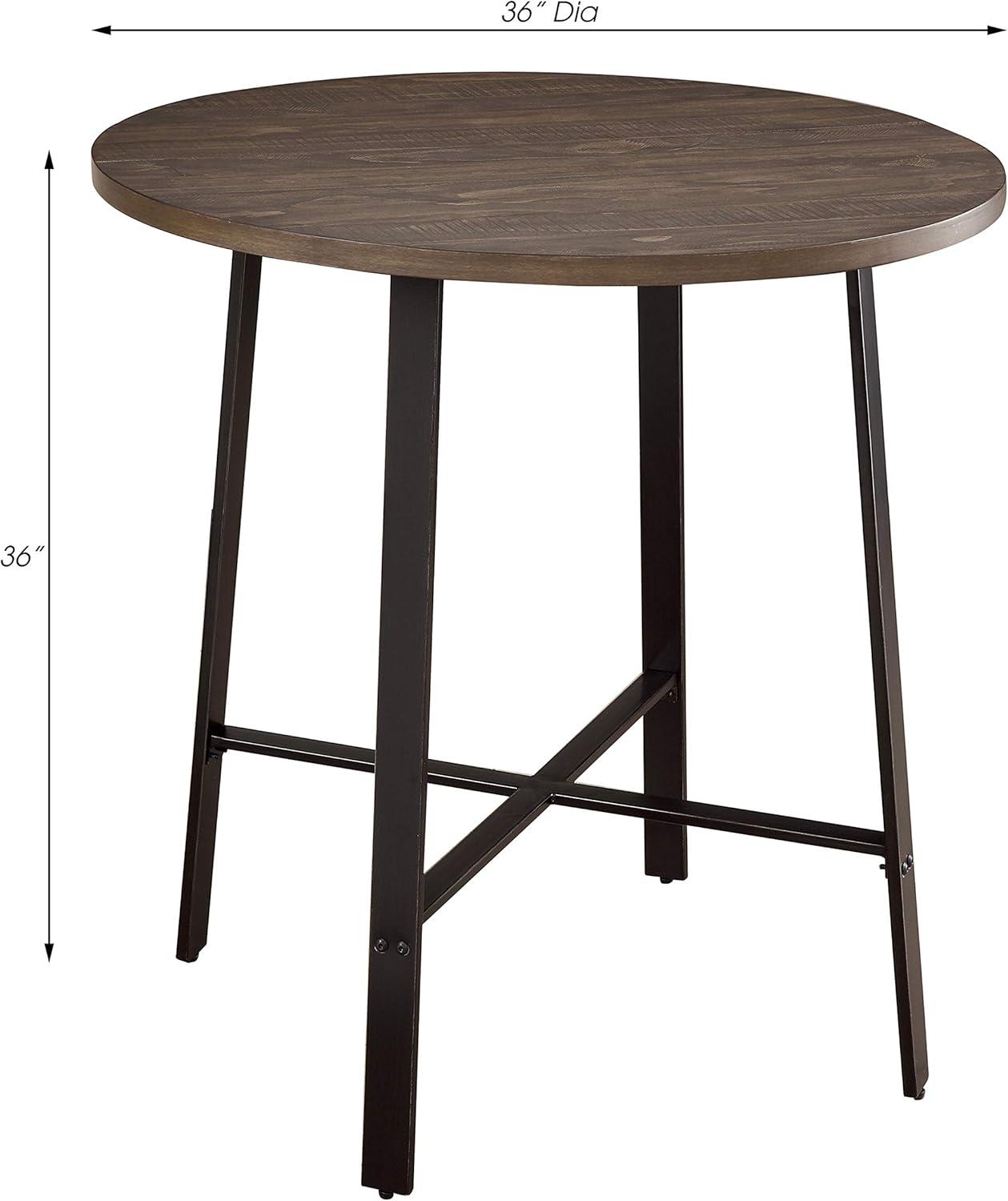 36 in. dia. x 36 in. Chevre Round Counter Height Table - Burnished