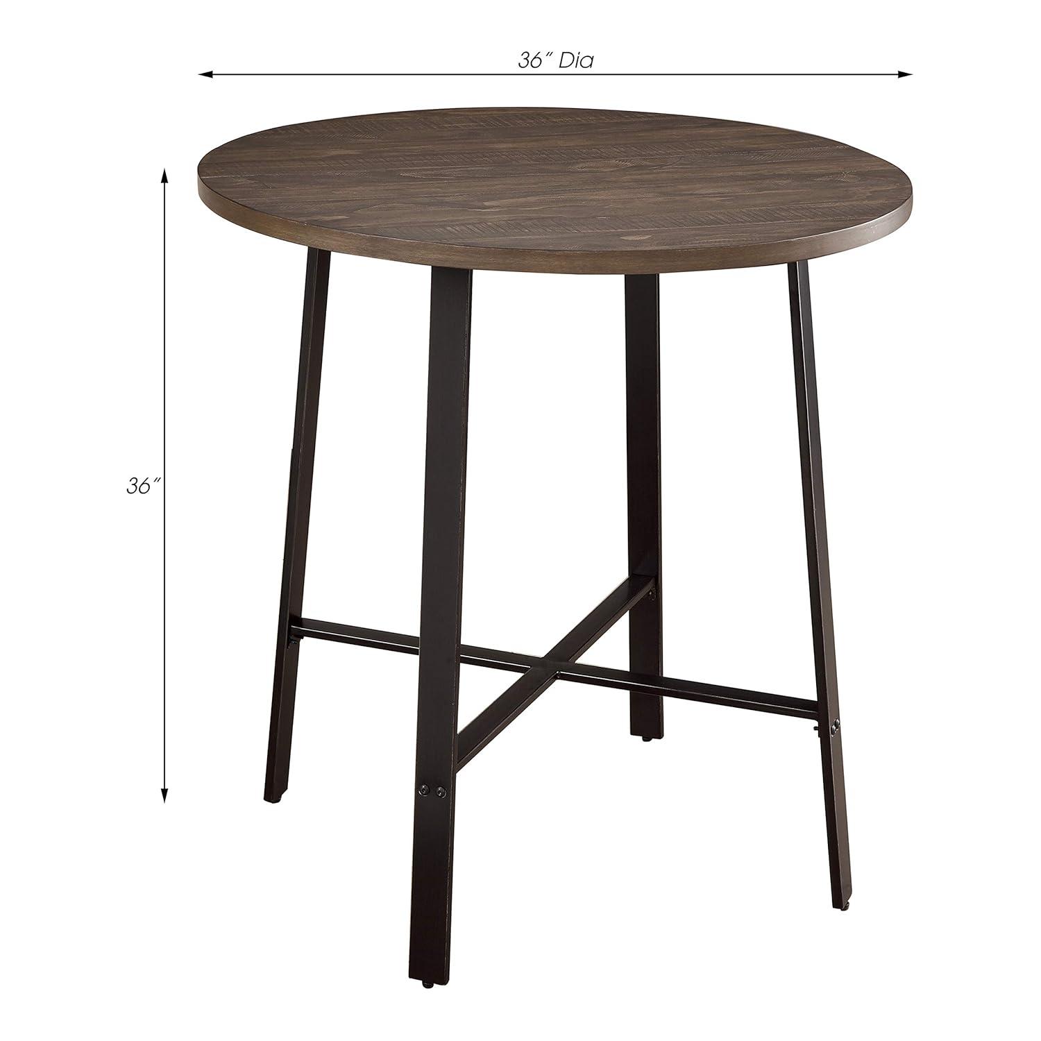 36 in. dia. x 36 in. Chevre Round Counter Height Table - Burnished