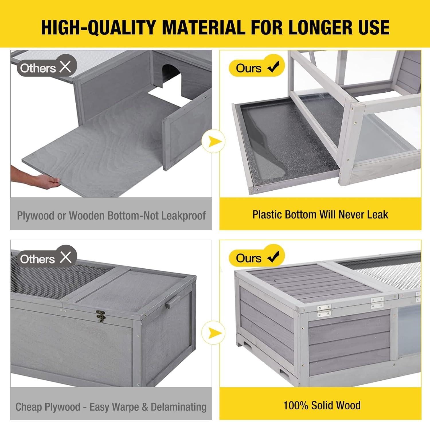 Aivituvin Wooden Tortoise Habitat | Reptile Cage-AIR55