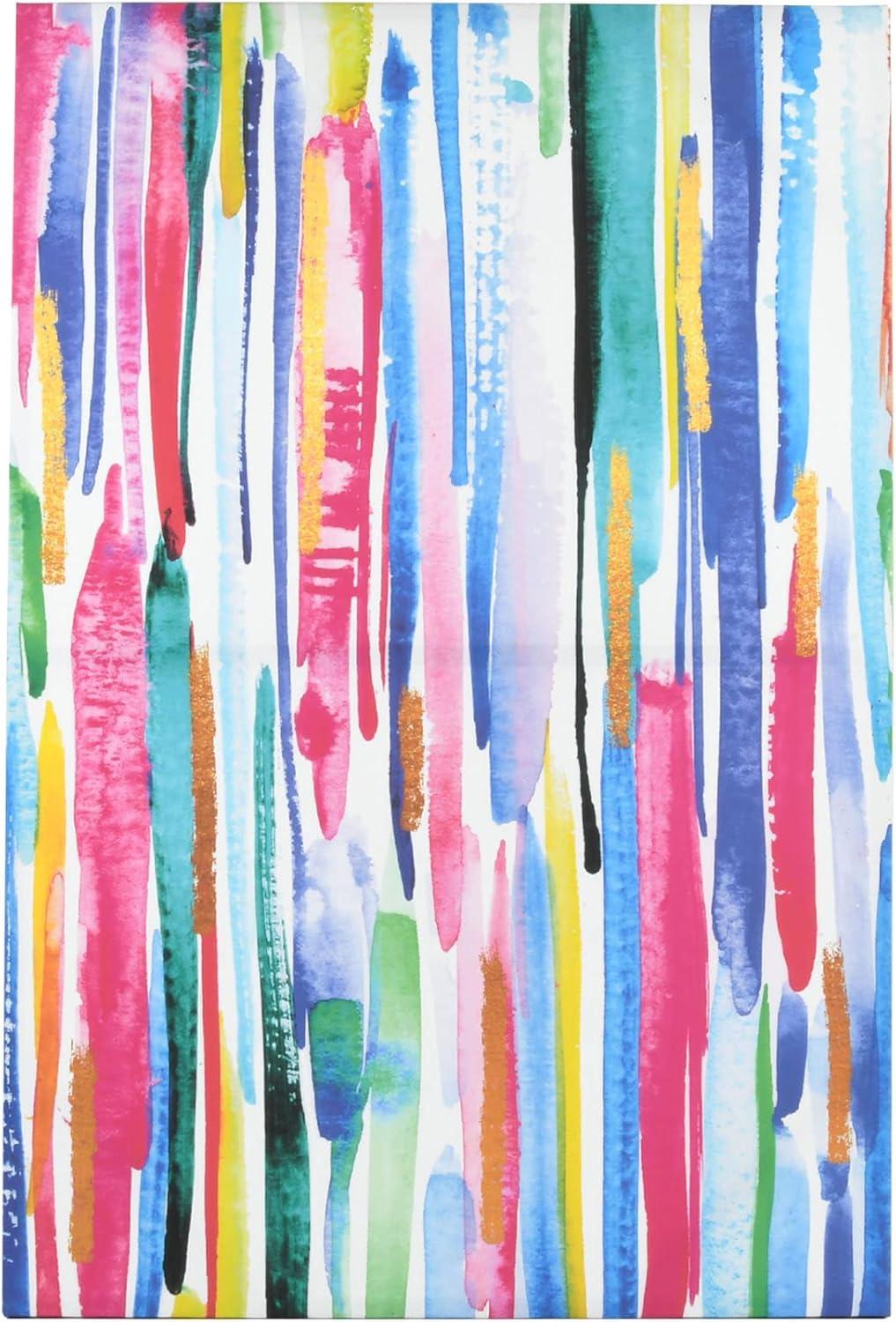 Prinz Bright Painterly Stripes 23.5" x 35.5" Abstract Canvas Wall Art, Multicolor Print