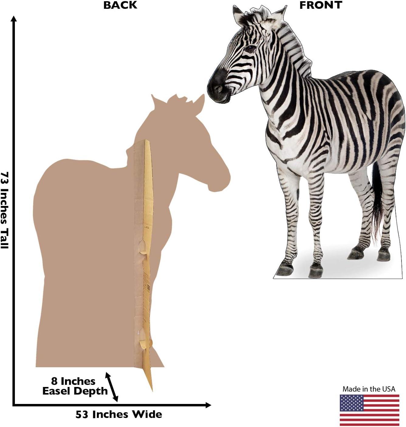 Life-Size Black and White Zebra Cardboard Standup