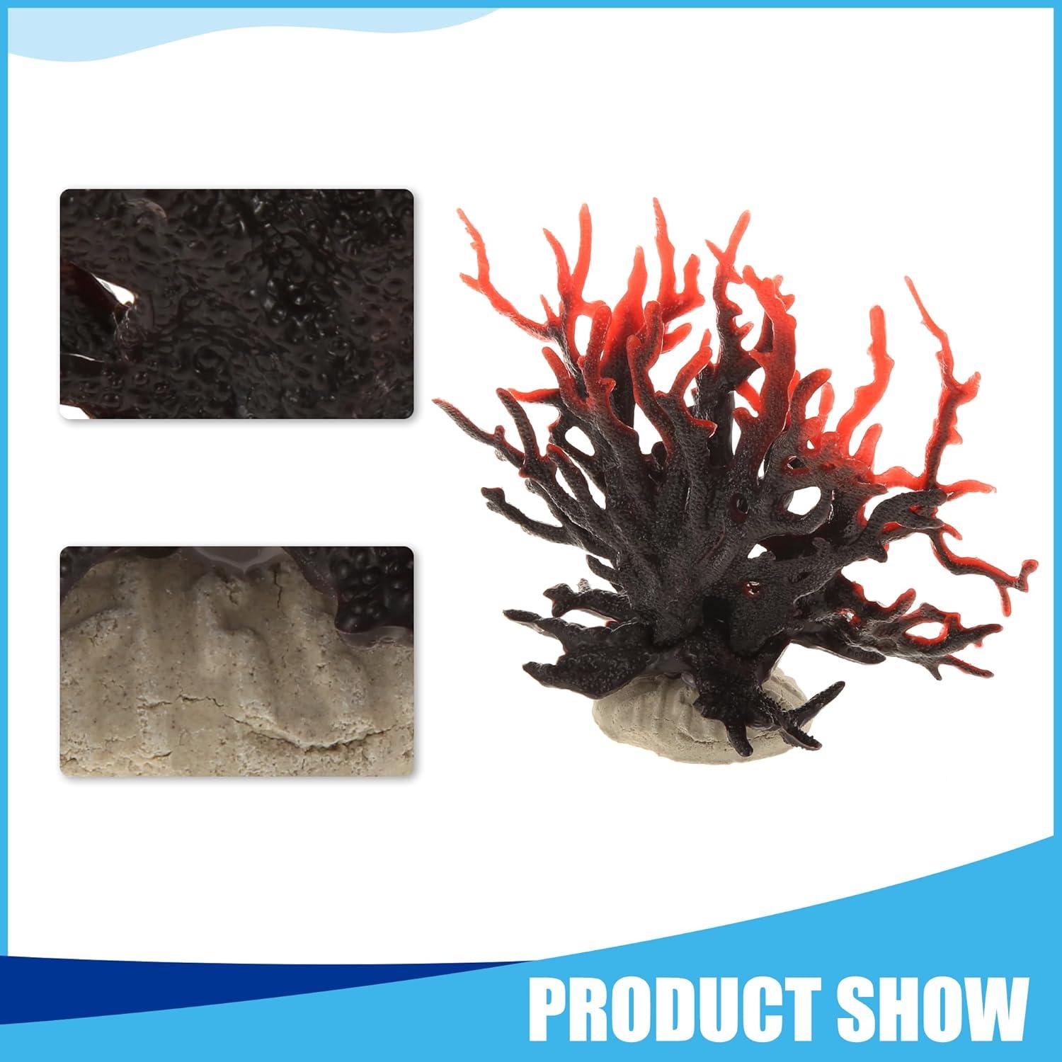 Unique Bargains Colorful Coral Reef Decor Mini Faux Coral Decor for Aquarium Decorations 6.5"x5.83" 1 Pcs White