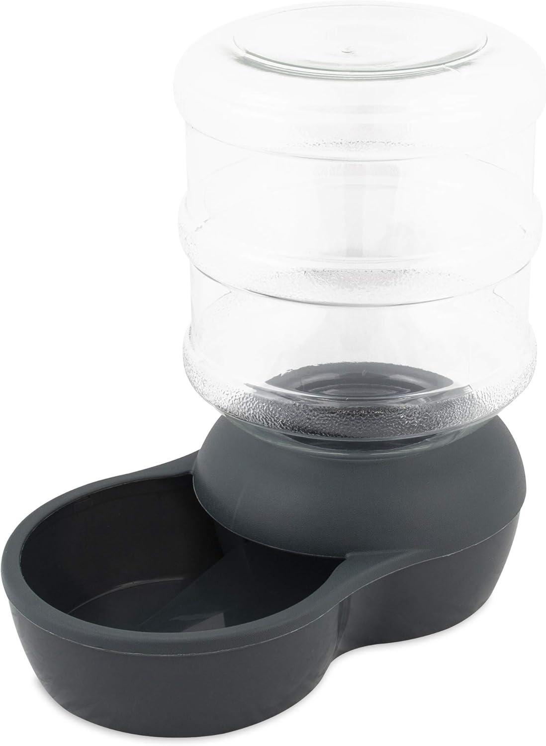 Dark Gray 2.5 Gallon Gravity Pet Waterer with Clear Reservoir