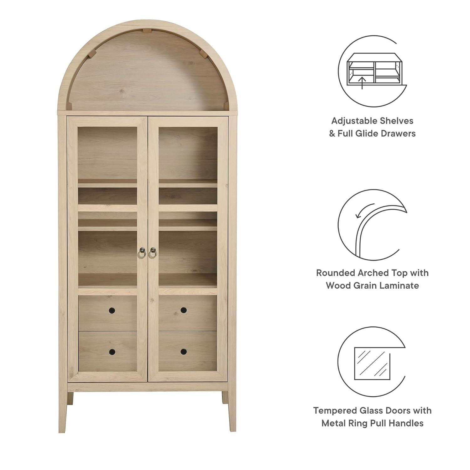 Modway Nolan Tall Arched Storage Display Cabinet