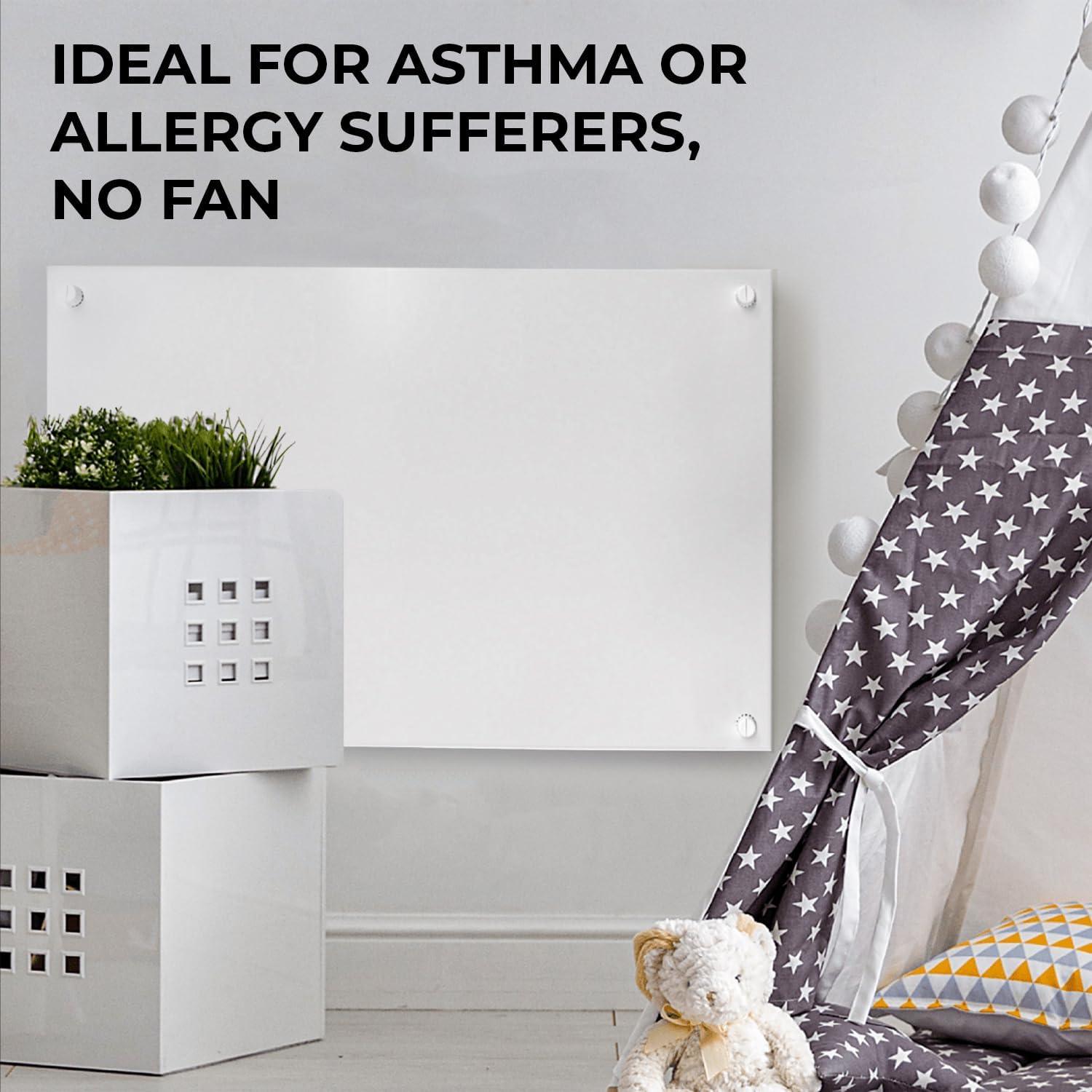 White Electric Wall Heater with Thermostat and Convection