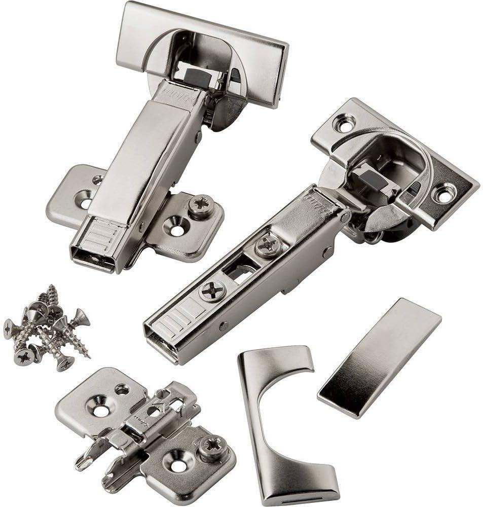 Full Overlay Soft-Close Stainless Steel Cabinet Hinges, Pair