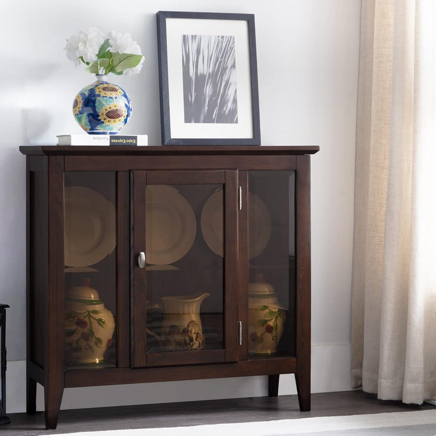 Leick Home Curio Cabinet in Chocolate Oak