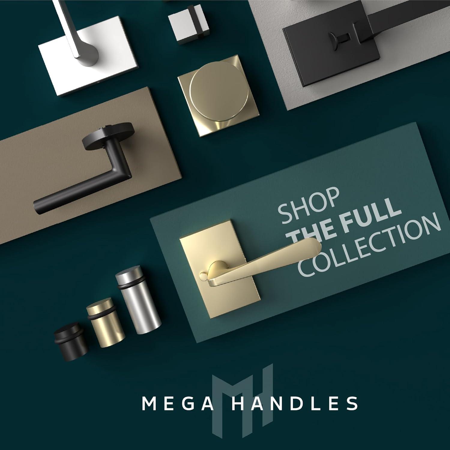 Mega Handles Schein Door Lever for Closet and French Doors I Non-Turning Screws Included