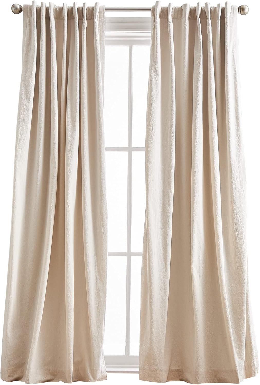 Cotton Blend Room Darkening Curtains / Drapes Pair