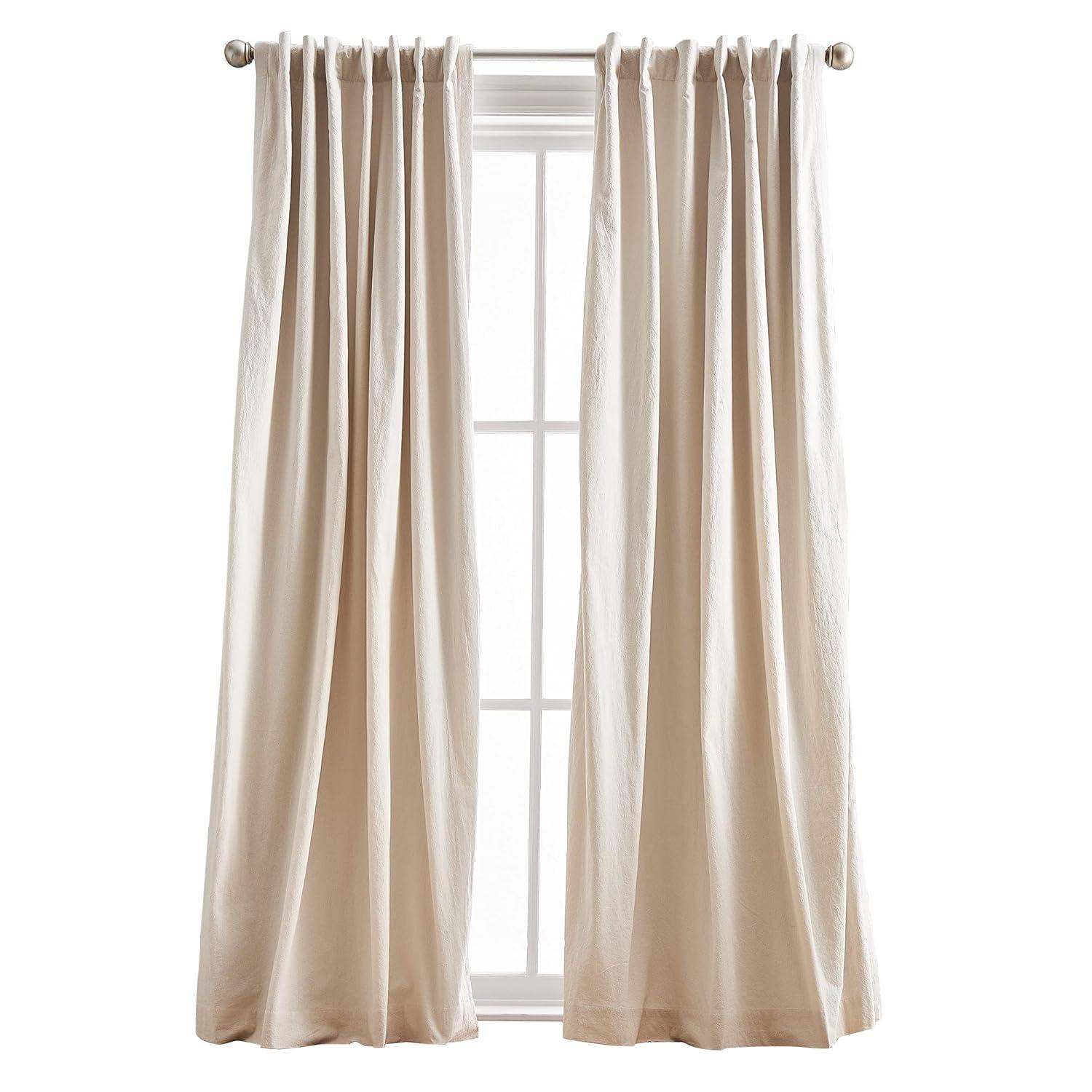 Peri Home Cotton Blend Room Darkening Curtains / Drapes Pair (Set of 2)