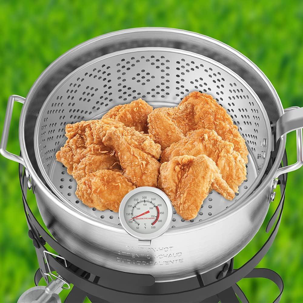 Nexgrill 10 Qt. Aluminum Fish and Wings Outdoor Propane Fryer Kit - 58,000BTUS