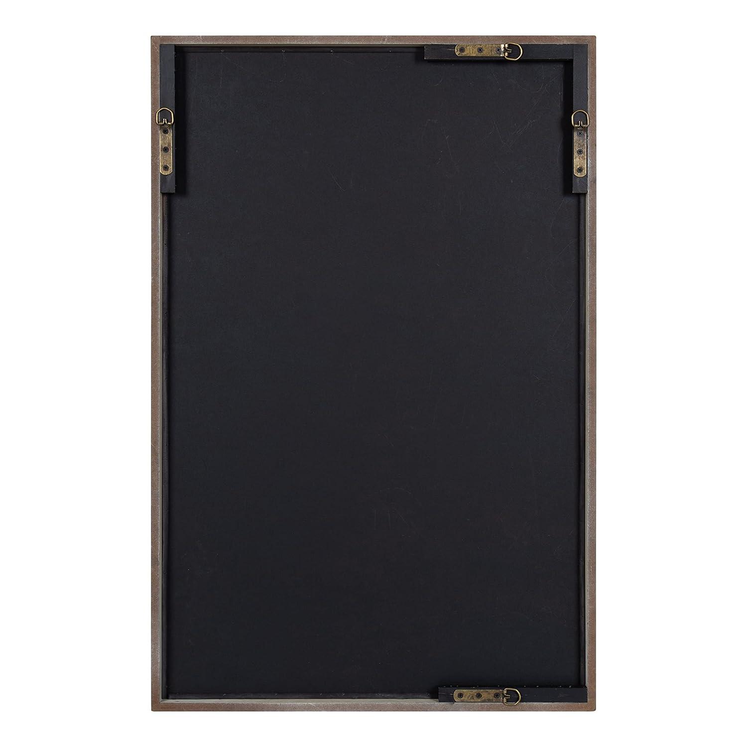 Kate and Laurel Tolland Wood Panel Wall Mirror, 24x36, Rustic Brown