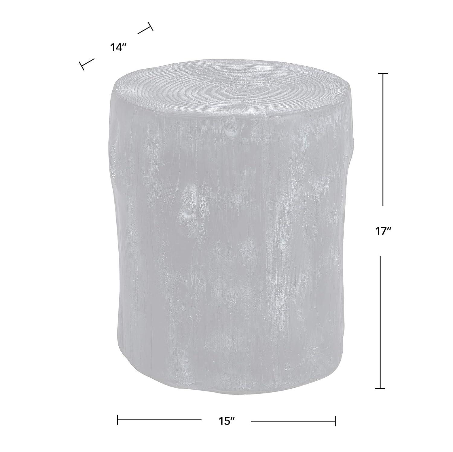 FirsTime & Co. Natural Arbor Log Outdoor End Table, Farmhouse, Painted, Round, Faux Wood, 15 x 14 x 17 in