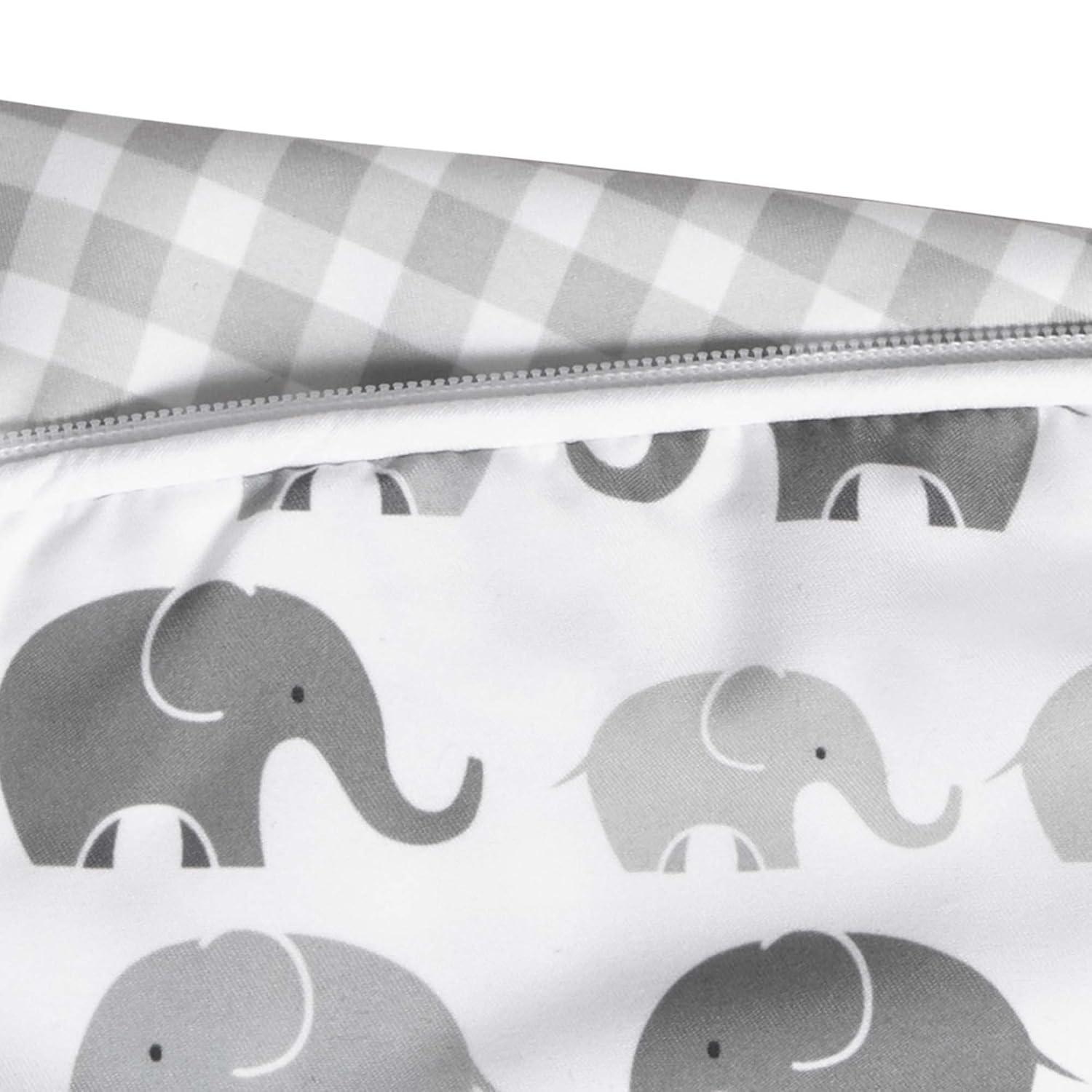 Boppy Nursing Pillow Cover, Premium Quick-Dry Fabric, Gray Elephants, Fits The Original Support Boppy Pillow for Breastfeeding and Bottle Feeding, Cover Only