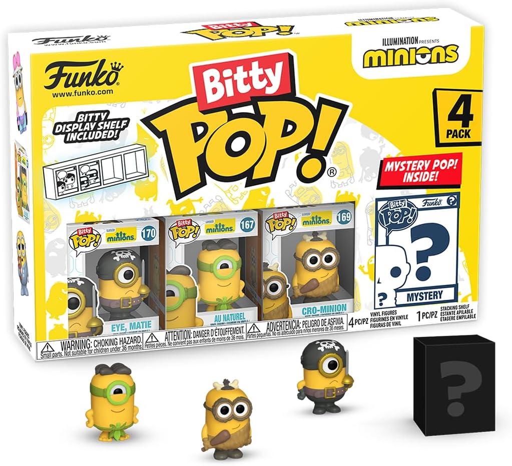 Minions Collectible Vinyl Figures 4-Pack with Display Case