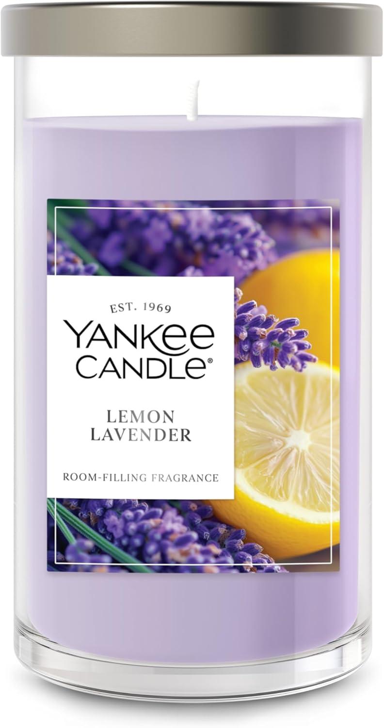 Yankee Candle Lemon Lavender Signature Medium Pillar Candle, 14.25oz