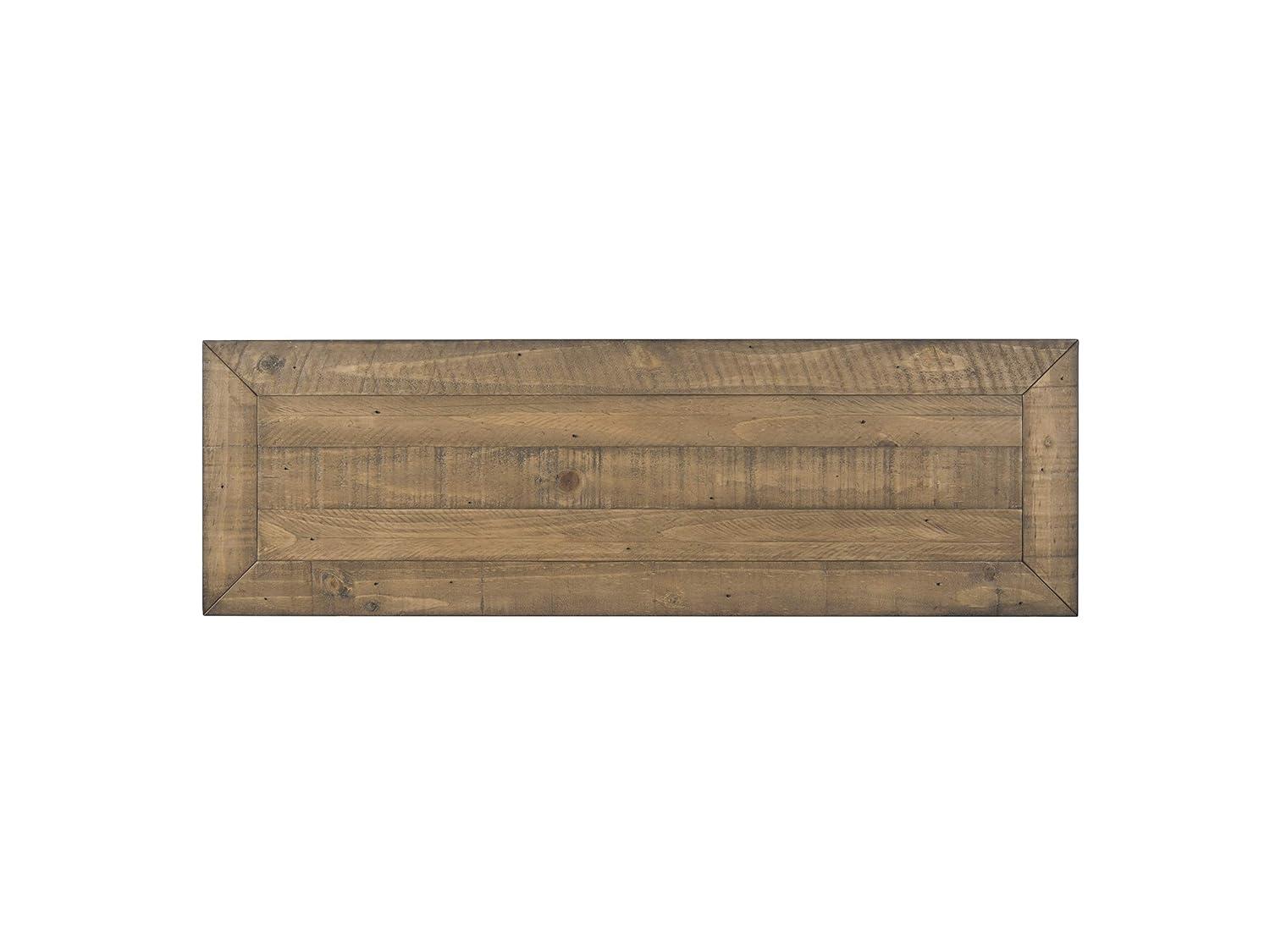 Coastal Style Rectangular Wooden Console Table with 2 Drawers, Brown- Saltoro Sherpi