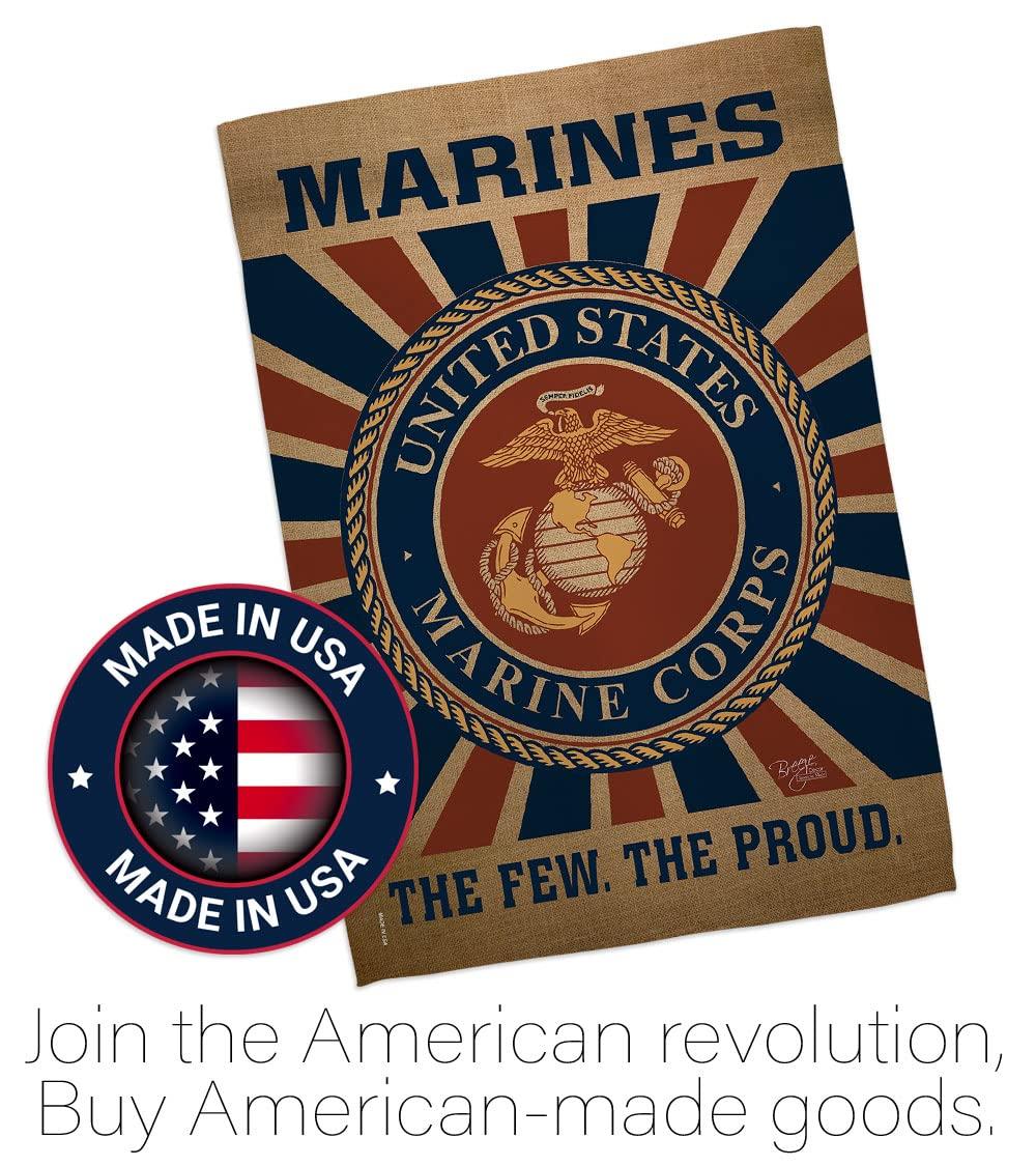 Breeze Decor Double Sided 18.5'' H x 13'' W Burlap Flag Set