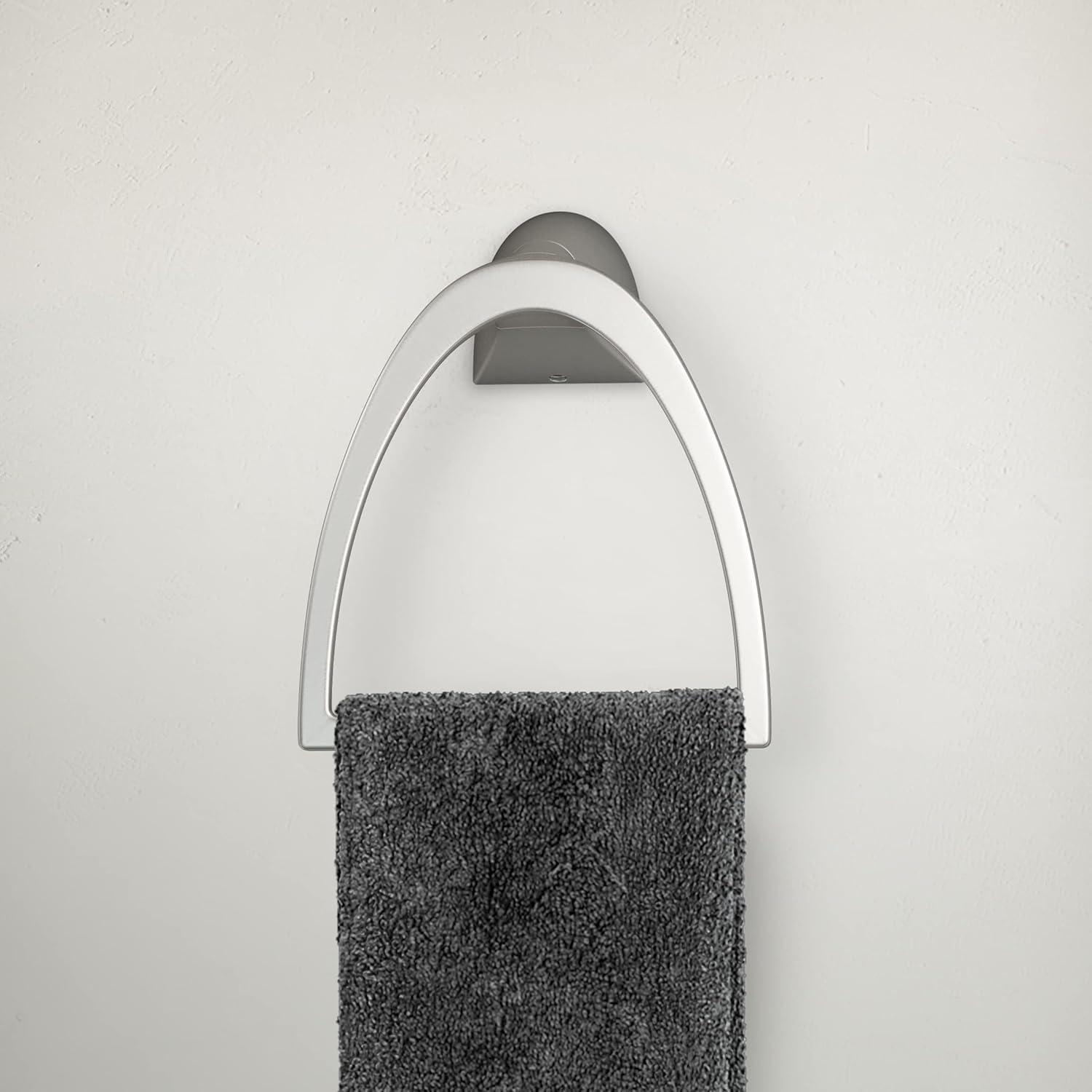 Pfister Karci Towel Ring, Hand Towel Holder for Bathroom, Wall-Mounted, Screw-In, Spot Defense Brushed Nickel Finish, BRBKA0GS