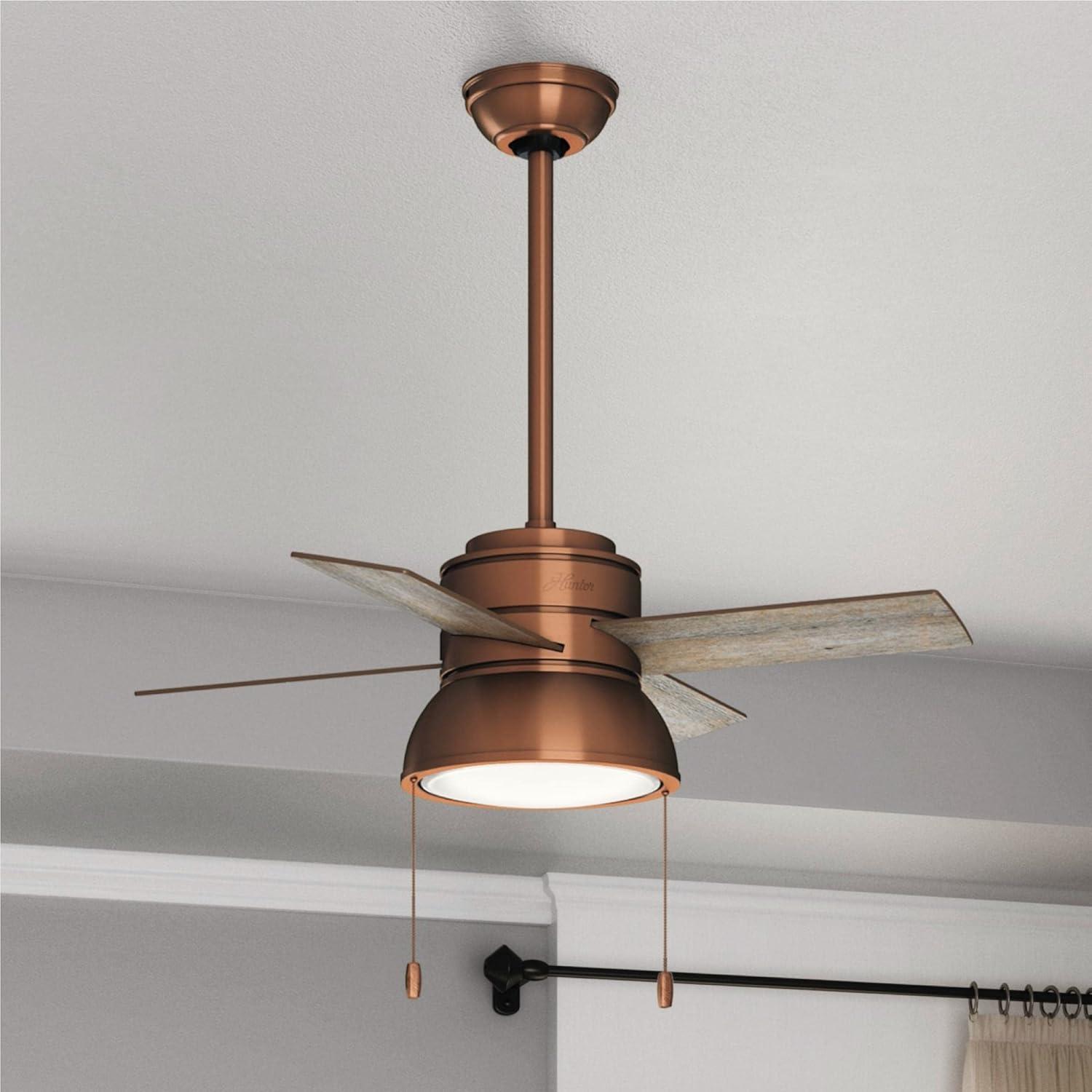 36" Loki 4 - Blade Standard Ceiling Fan with Light Kit Included