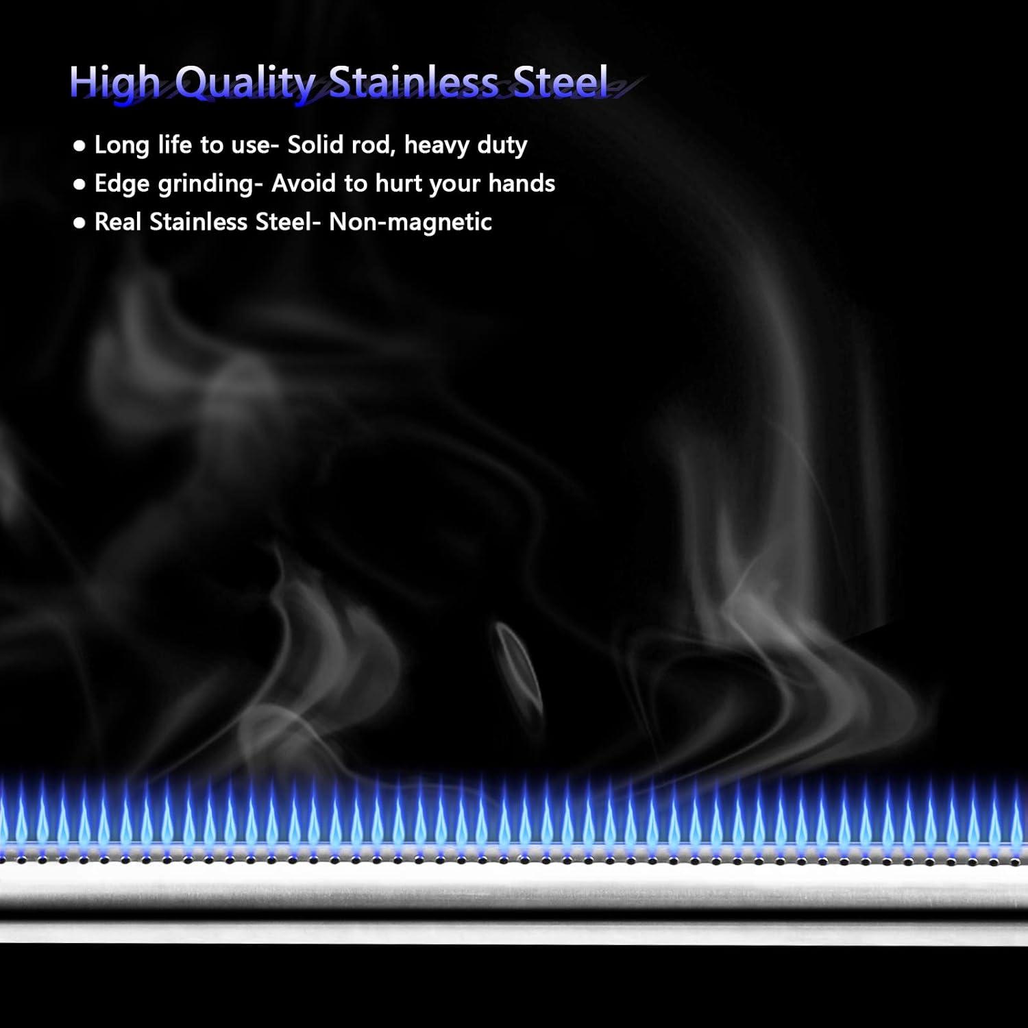 Uniflasy 69785 18 Inch Grill Burner for Weber Spirit I & II 200 Series Spirit E-210 E-220 Spirit S-210, S-220 Gas Grills with Up Front Control Tube Pipe 304 Stainless Steel