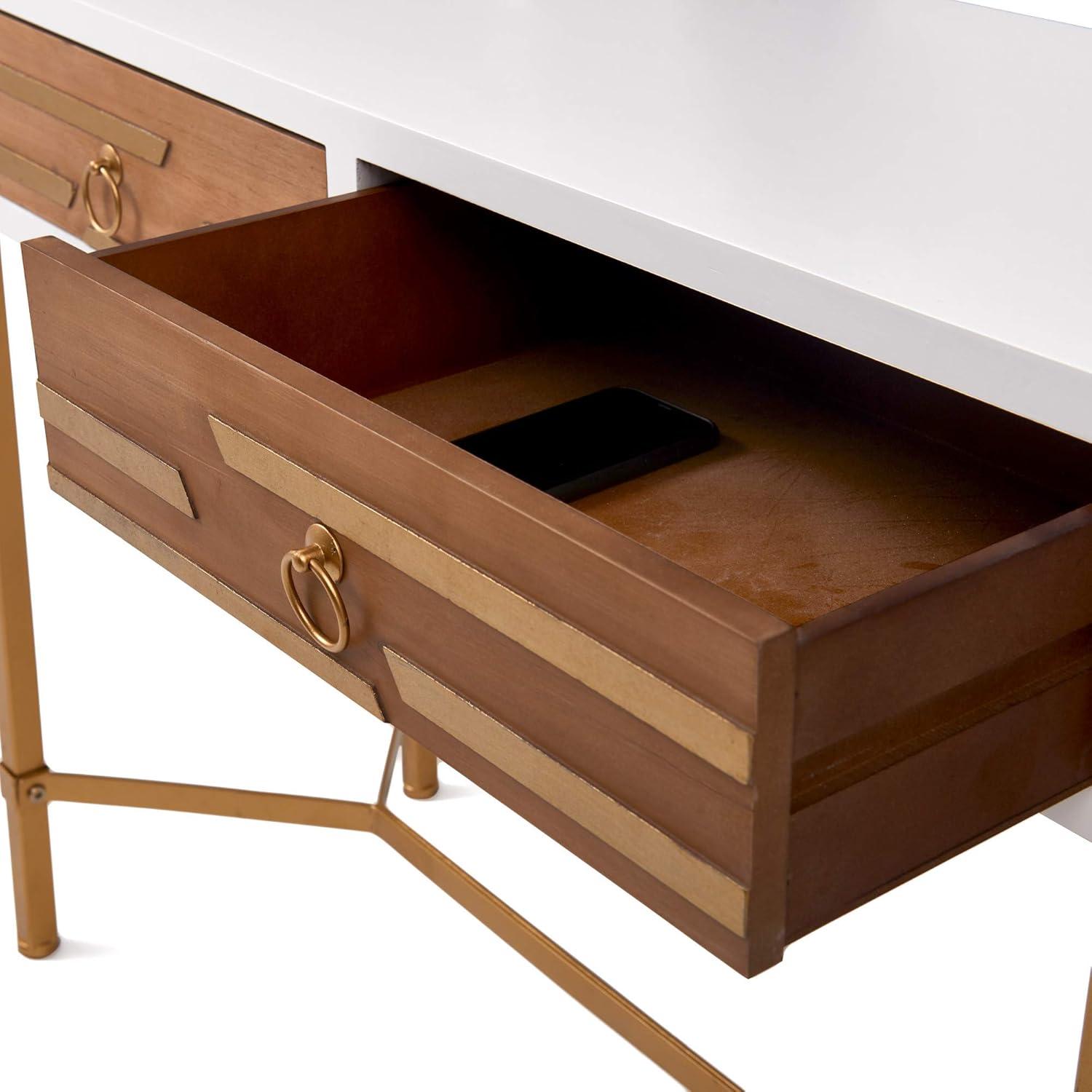 Adore Decor Jupiter Midecentury Console Table with 2-Drawers