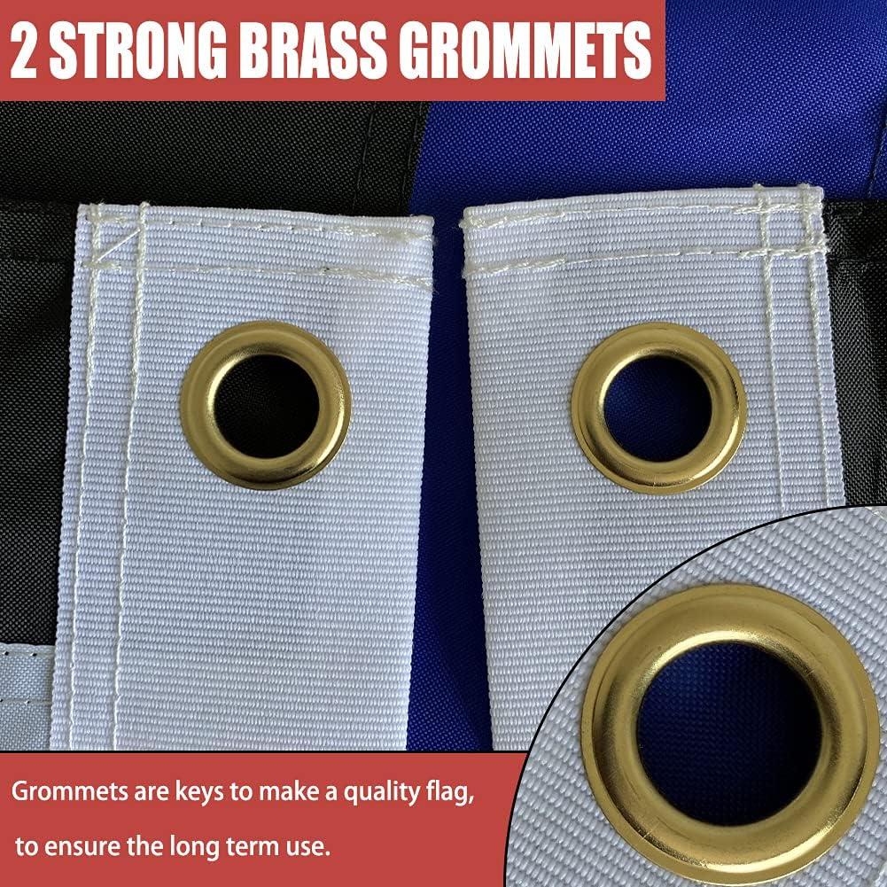 Thin Blue Line Flag United States Policeman Banner Polyester 3x5 Foot Flags Vivid Color and UV Fade Resistant Flag Outdoor Banner