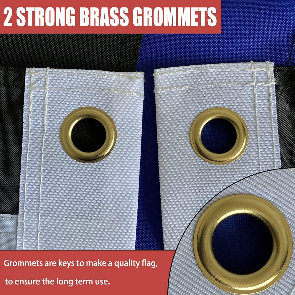 Thin Blue Line Flag United States Policeman Banner Polyester 3x5 Foot Flags Vivid Color and UV Fade Resistant Flag Outdoor Banner
