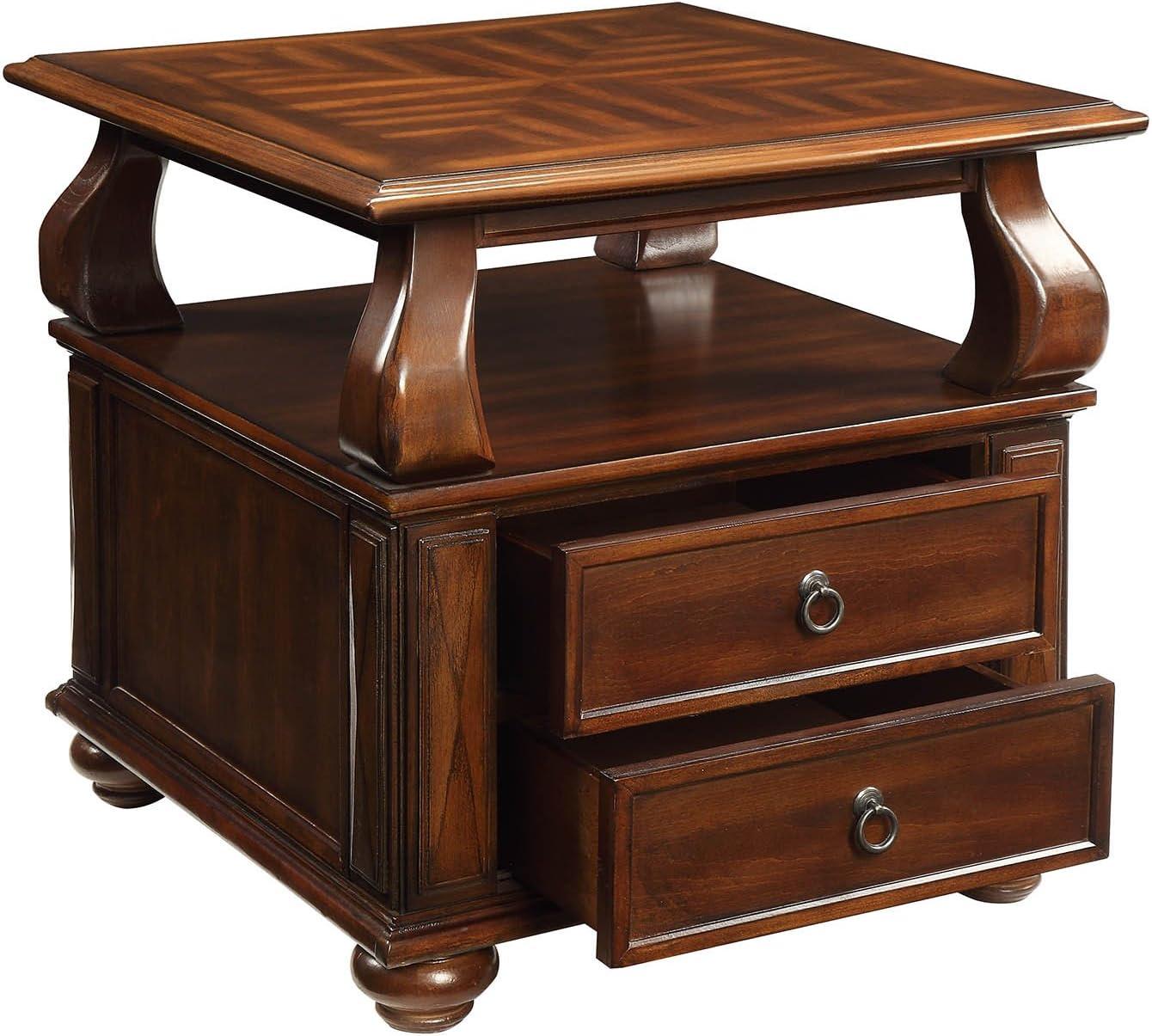 Charleen Solid Wood Top 2 - Drawer End Table