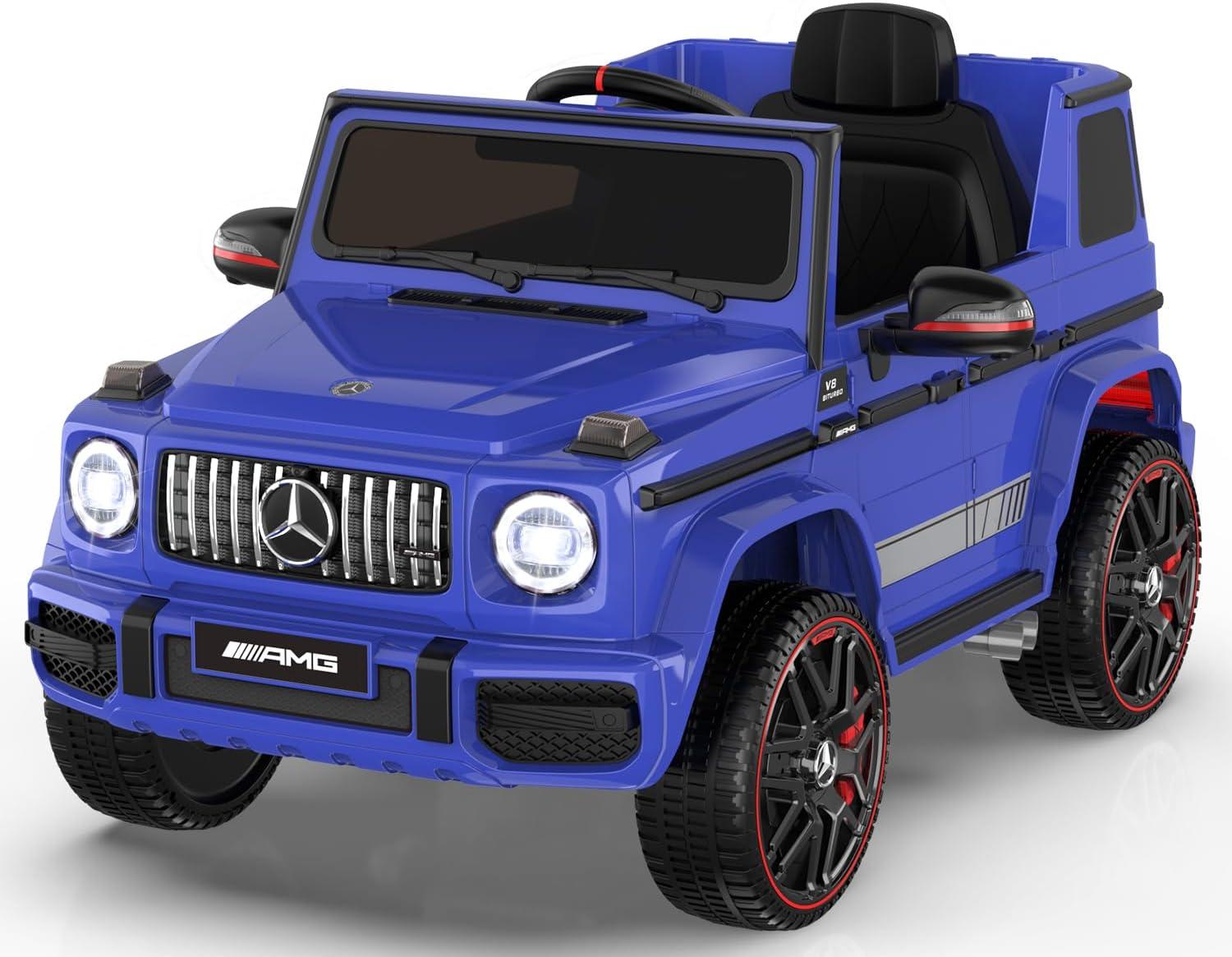 Blue 12V Mercedes-Benz G63 Licensed Ride-On SUV with Remote Control