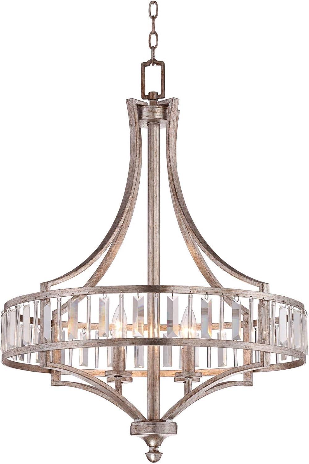 Vienna 28" Soft Silver Crystal Glass Chandelier