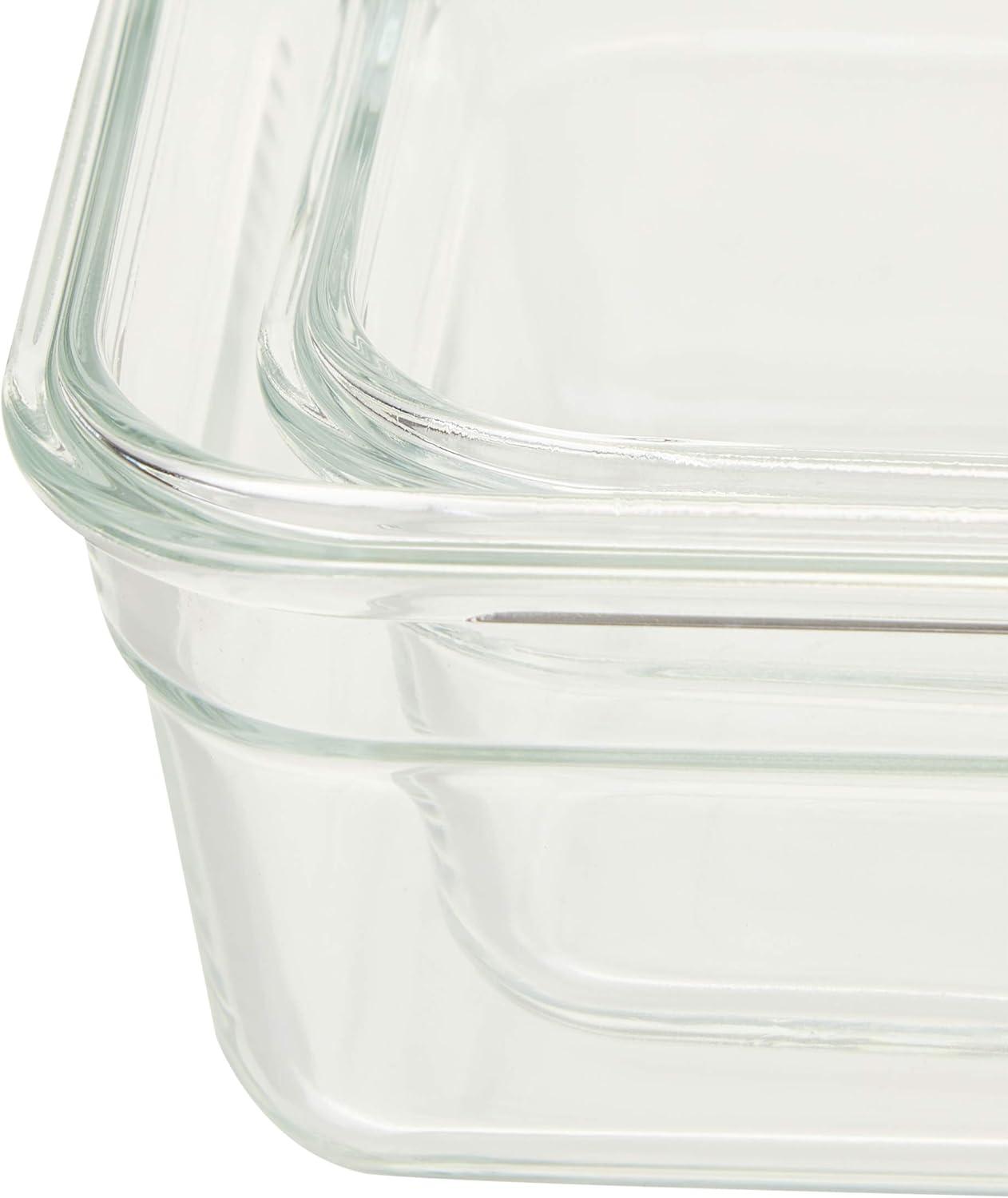 Rectangular Glass Airtight Food Storage Container Set, 4-Piece