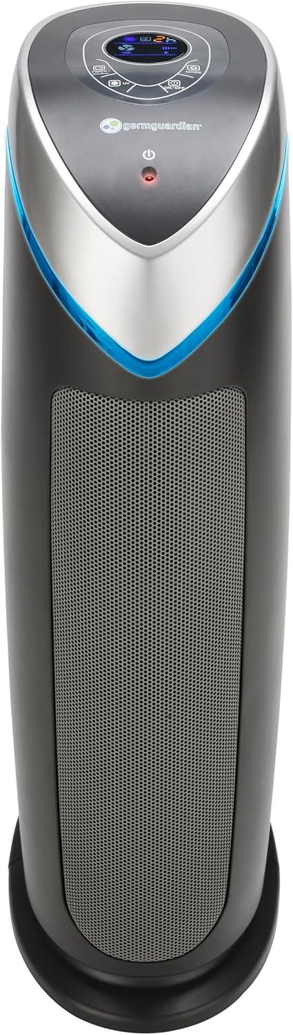 GermGuardian Air Purifier with HEPA Pure Filter and UV-C Light, 153 Sq. ft, AC4870, Gray
