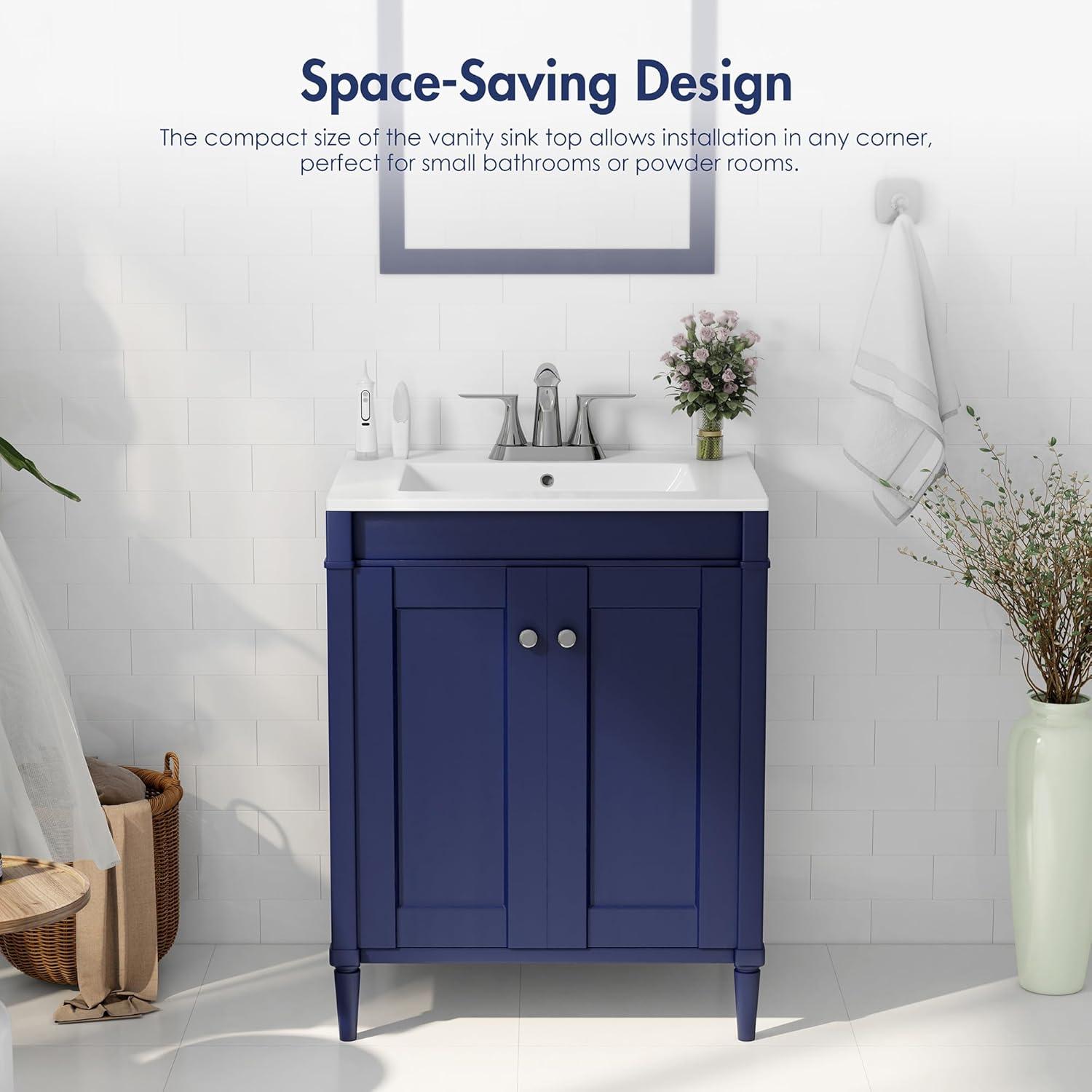 Ceramic 24" Single Bathroom Vanity Top